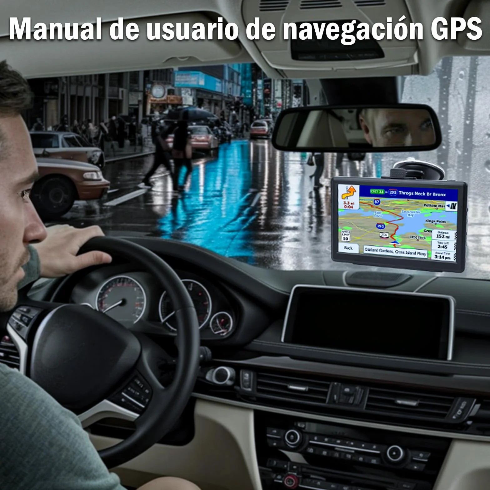 Riloer Navegador GPS Coche, GPS Camiones Profesional para Coche, camión, camión, Autocaravana, Pantalla de navegación satélite de 7 Pulgadas con Soporte transmisor FM, para Cambiar de Idioma