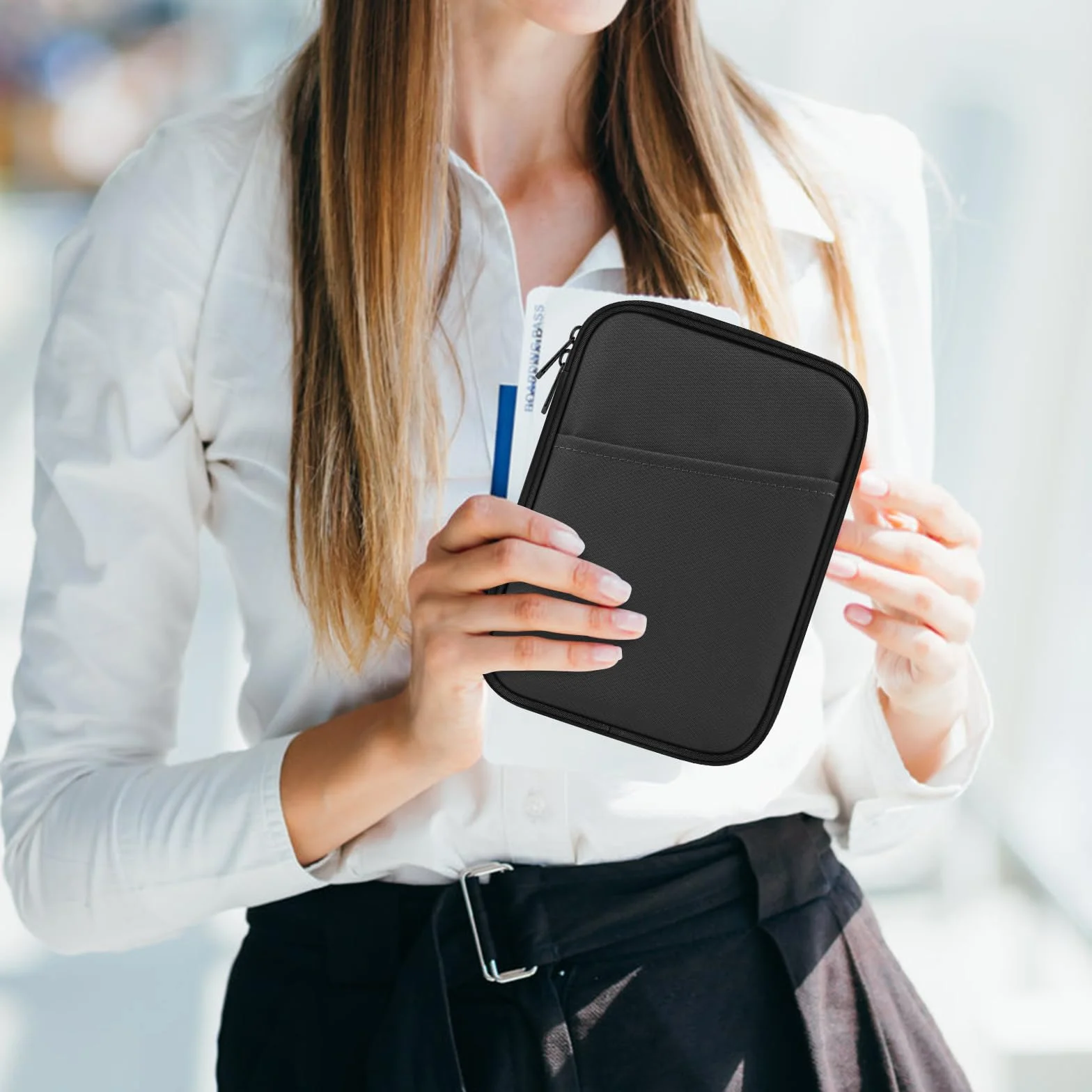 HoYiXi Funda Portátil 7" eBook Reader Compatible Kindle Paperwhite 2024/6"-6.8" Paperwhite 2021-2012/Kobo/Tolino/Sony Anti-Drop Protective Sleeve Bag Negro