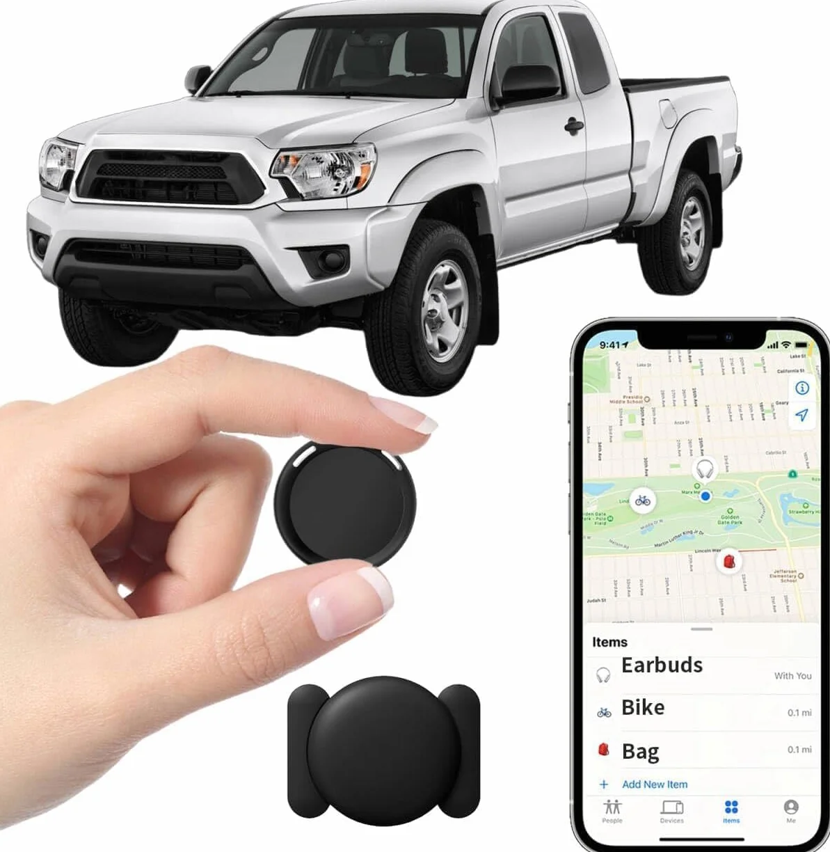 Localizador GPS antirrobo TRAKSY GPS/GLONASS precisión militar batería 2 años impermeable IP67 compatible Apple Android