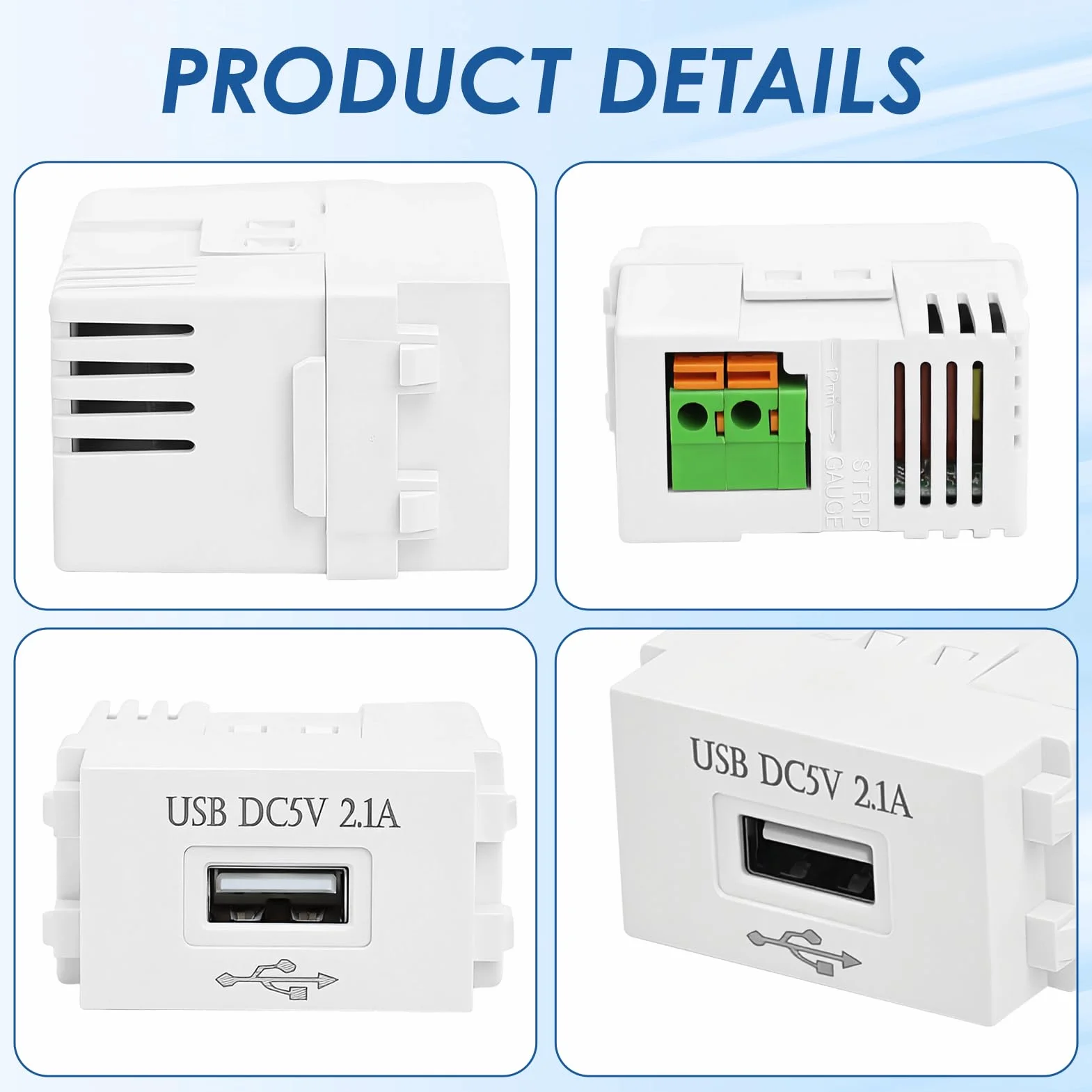 4PCS Módulo de Alimentación USB 220V a 5V 2.1A, Transformador AC DC USB, Adaptador Cargador USB para Smartphone Tablet Dispositivos USB, Módulo Convertidor 220V 5V para Electrónica DIY