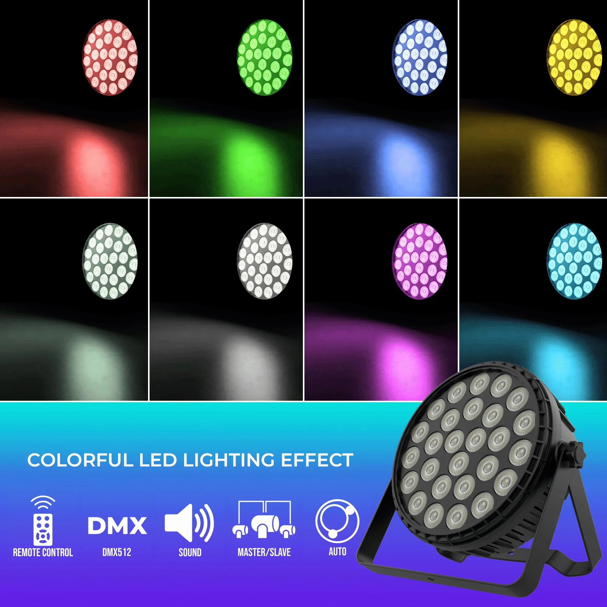 Audibax Dallas 162 Foco Par LED 162W RGBW 4 en 1