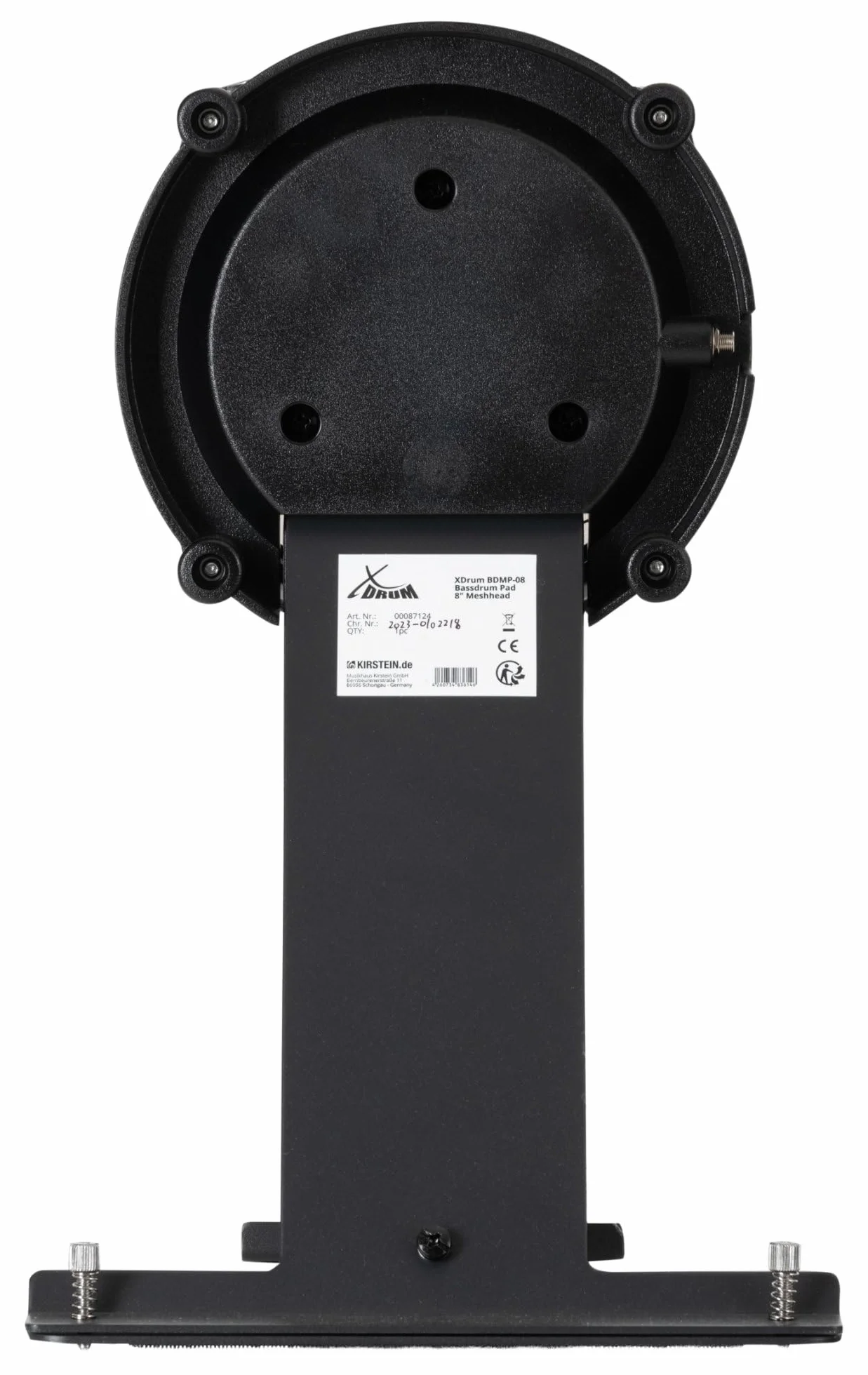 XDrum BDMP-08 8" Kick Pad con Set de Meshhead - Expansión o reemplazo para kits de E-Drum - 8" Mesh Head - Estabilidad gracias a púas - Compatible con Roland - Incluye pedal de bombo