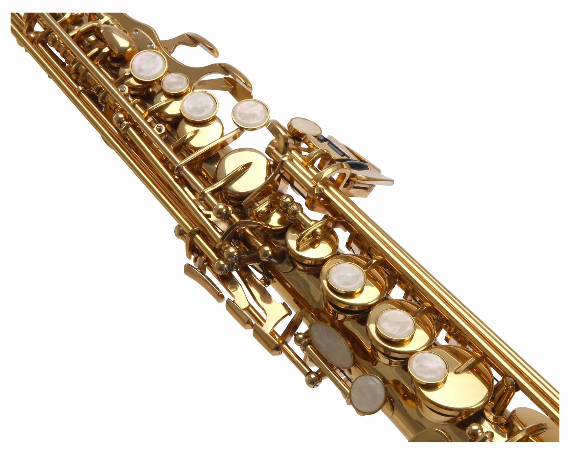 Classic Cantabile Winds SS-450 Saxofón Soprano en Bb (latón, barniz transparente, llave de fa agudo, mecánica de llaves ergonómica)