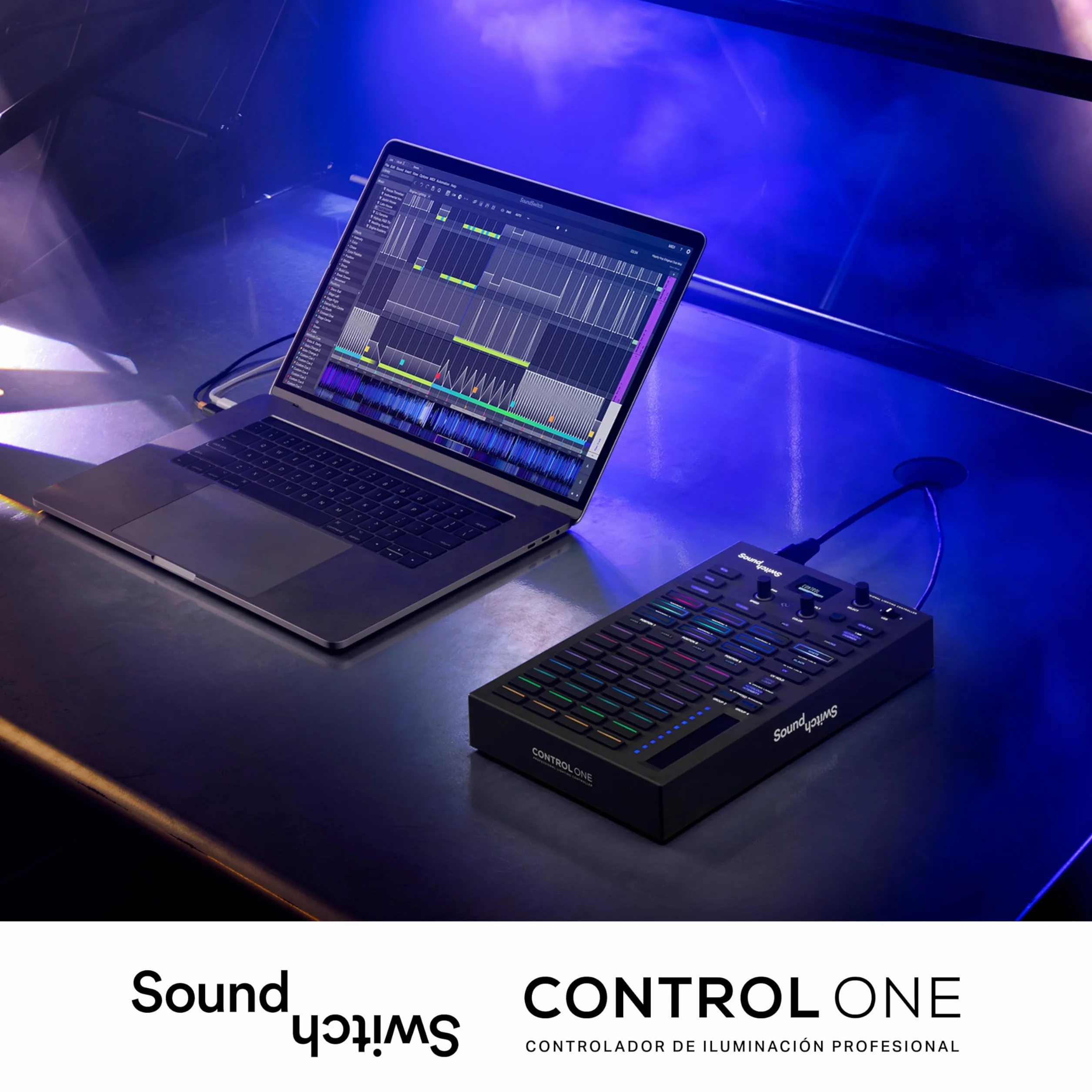SoundSwitch Control One - Controlador de Iluminación DMX DJ Profesional Con 3 Meses de Acceso al Software SoundSwitch y Soporte Para Phillips Hue