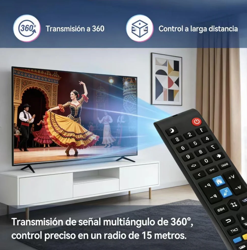 Mando a Distancia Compatible con TD Systems Smart TV K50DLJ11US K24DLX11HS K43DLJ10US K32DLX11HS K45DLJ12US K32DLG12HS