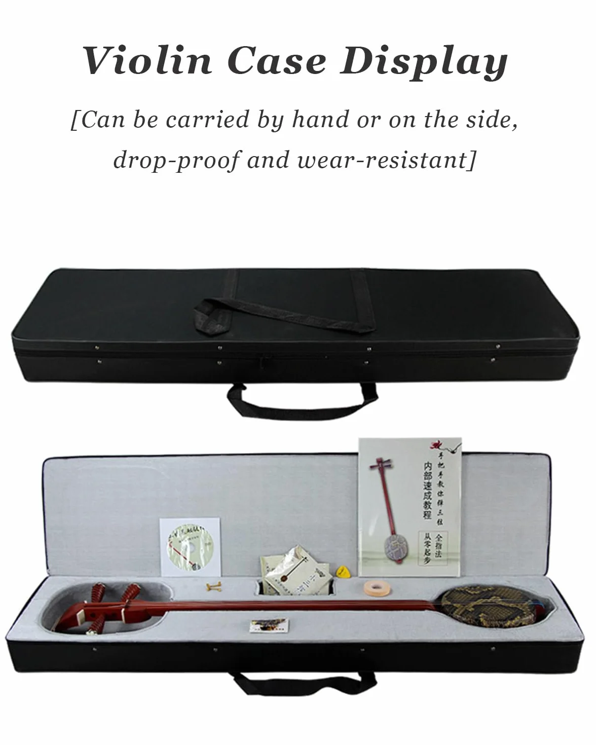 Sanxian Chino Tradicional De 3 Cuerdas, Guitarra Shamisen De Wukong Game, Instrumento Shamisen Chino, para Principiantes E Intérpretes Black L