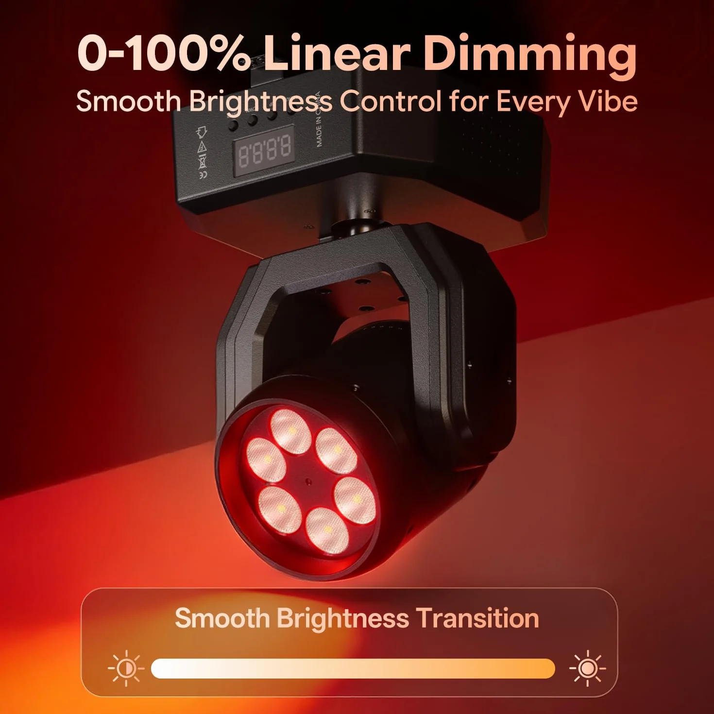 Luz de Escenario Cabeza Móvil 30W con Control Remoto, Wash Espectáculo de Luces 6 LED RGBW mini Luz de Fiesta DMX512 Efecto de Haz de Control de Sonido para DJ Disco Bar Concierto 2PCS