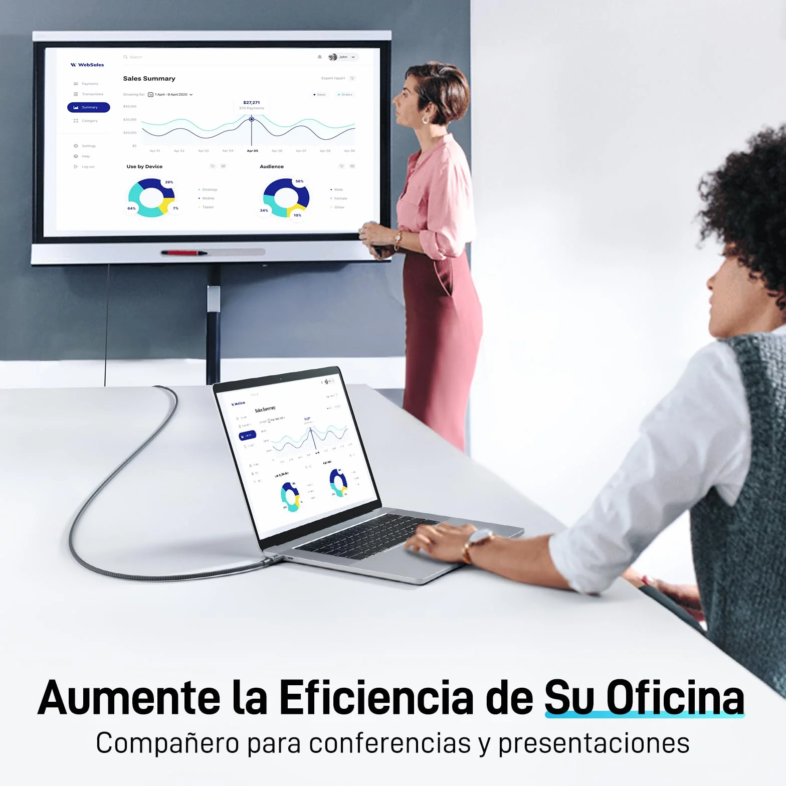 Acer Cable USB C a HDMI 4K@60Hz Thunderbolt 3/4 Tipo C a HDMI 2.0 2 Metros