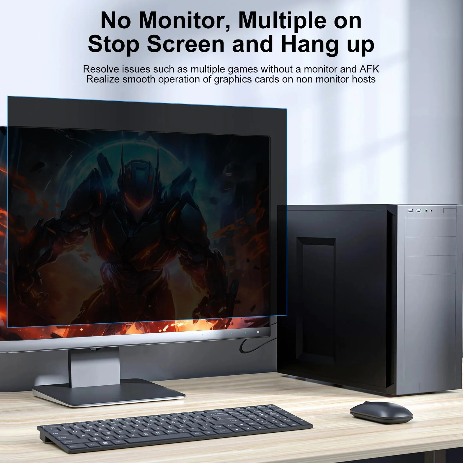 HDMI Virtual Connector, simulador de Monitor Virtual 4K de Alta resolución (con luz indicadora)