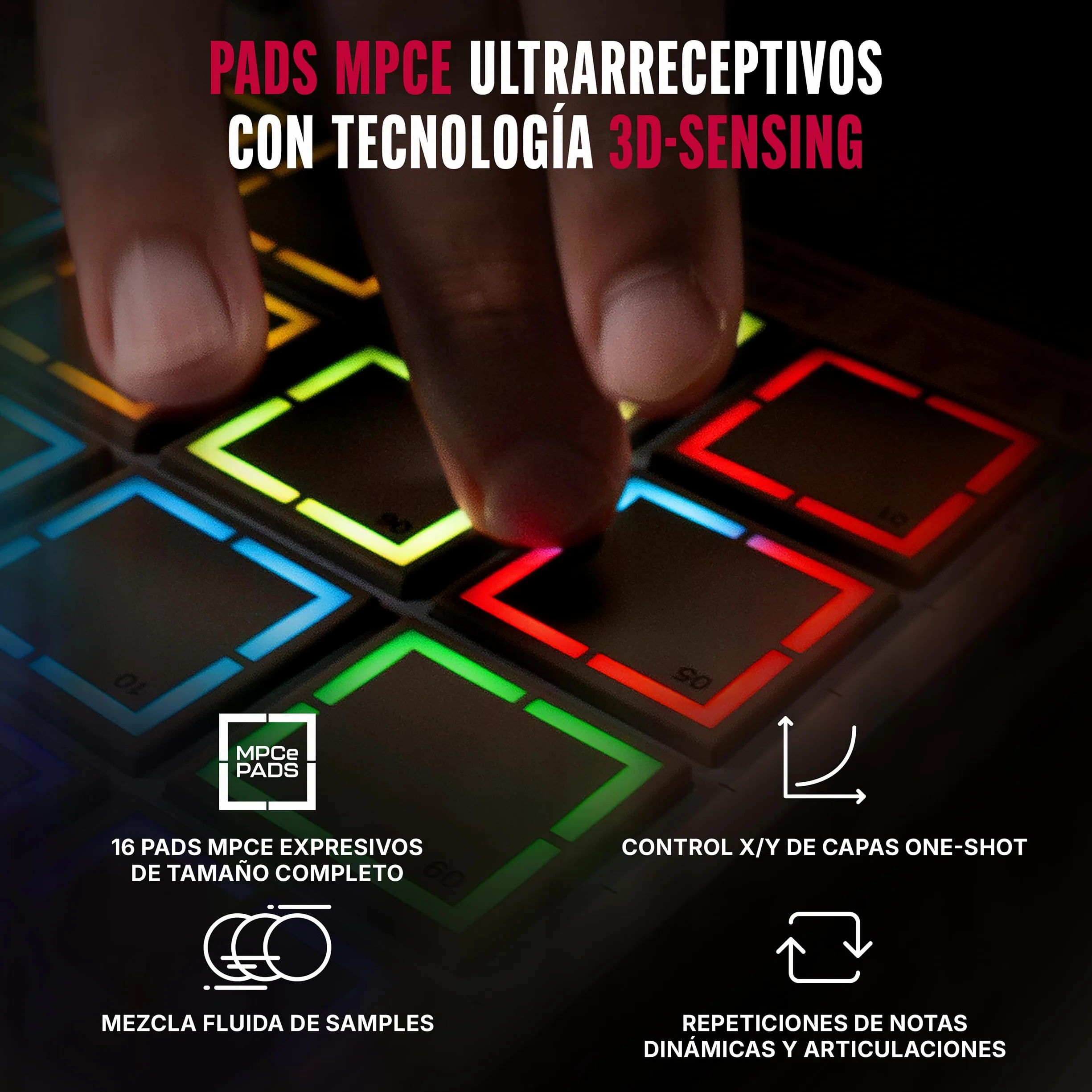 Akai Professional MPC Live III Retro Centro de Producción Musical portátil y Autónomo con Pads MPCe, Secuenciador, Pantalla táctil, Micrófono, Altavoces, Interfaz de Audio, Wi-Fi, Bluetooth, Batería