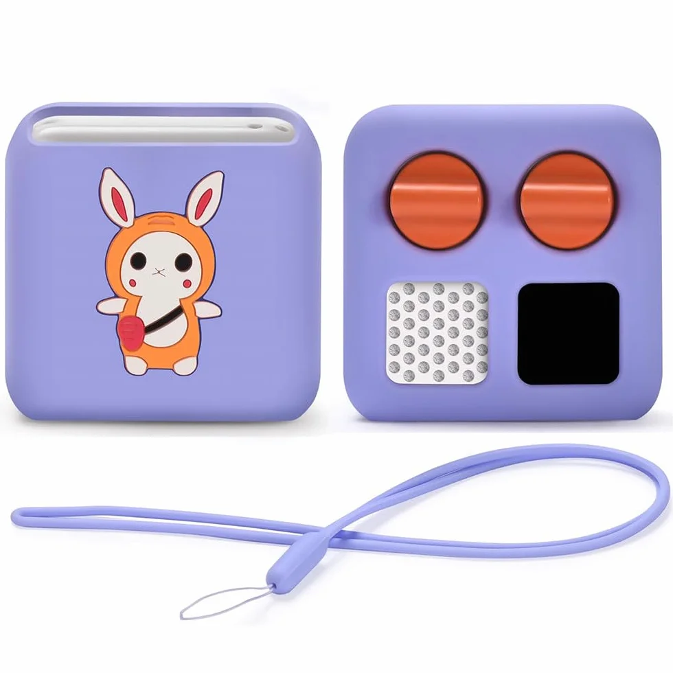 Silicona Funda Protectora Compatible con YOTO Mini Reproductor de Audio para niños Reproductor Cuentacuentos (Morado)