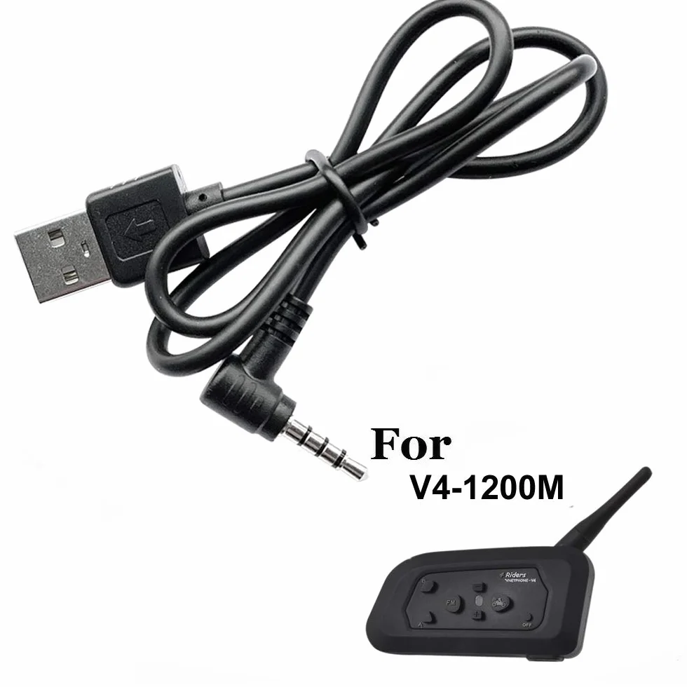 QSPORTPEAK VNETPHONE Cable de Carga USB para Intercom Bluetooth Casco de Motocicleta V6 V4