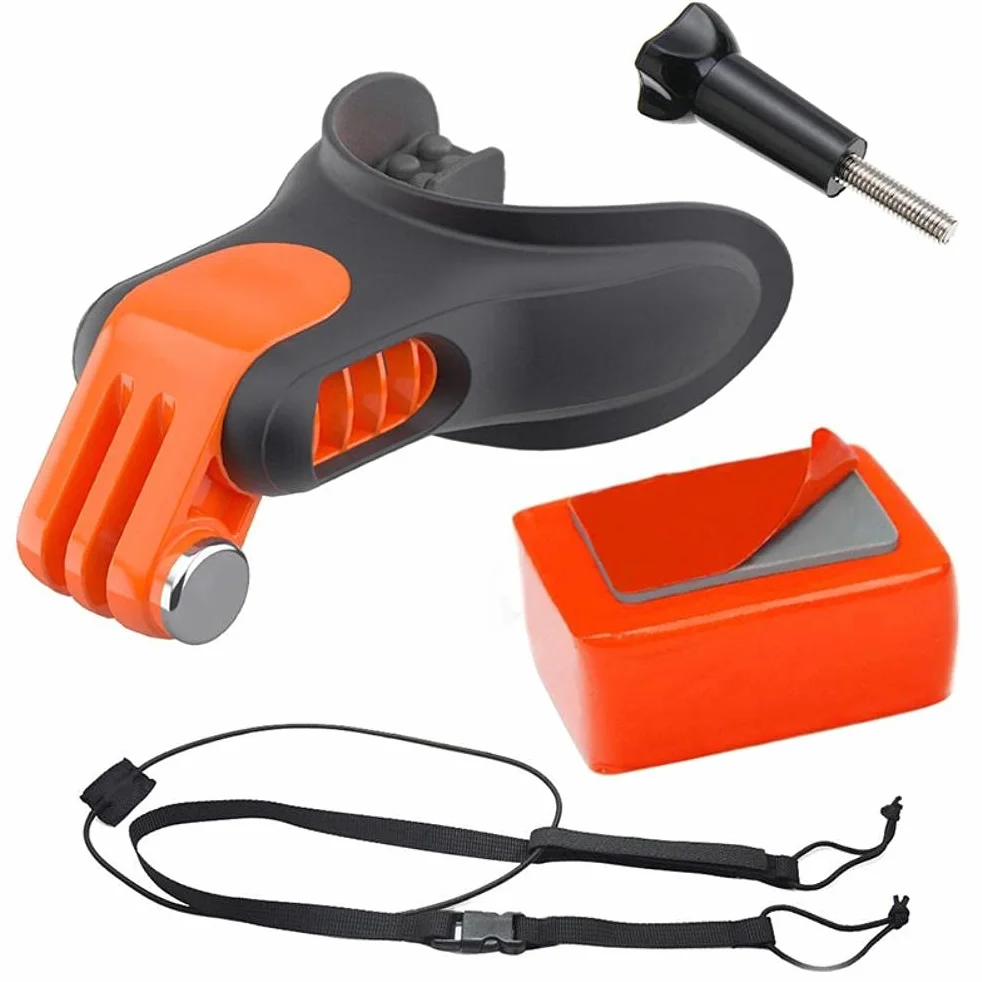 Boquilla de mordida de Surf, Soporte de Boca para Hero 7, 6, 5, Accesorios para cámara de Snowboard y Surf Submarino, Conector portátil, Boquilla de sujeción para Patinaje y Surf