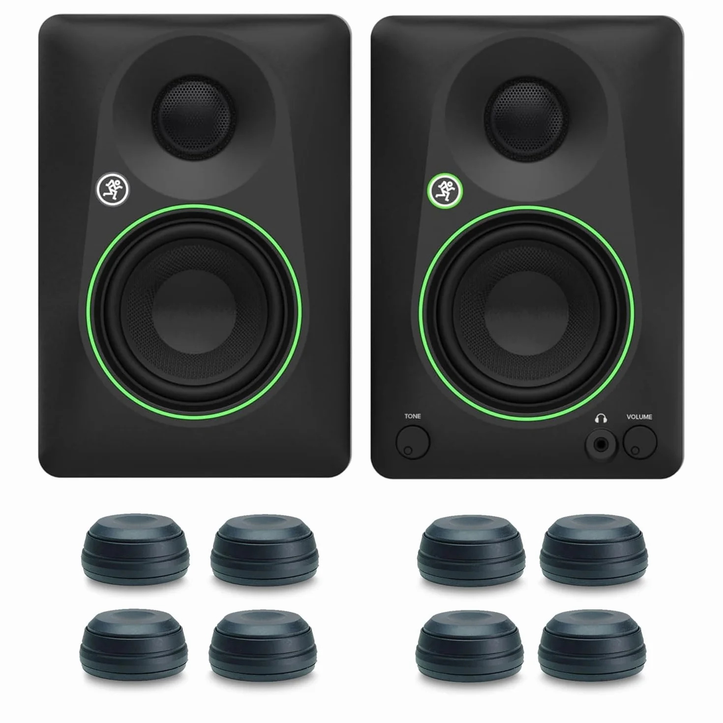 Mackie CR3.5BT - Monitores activos de estudio de 2 vías, altavoz Bluetooth con pies keepdrum