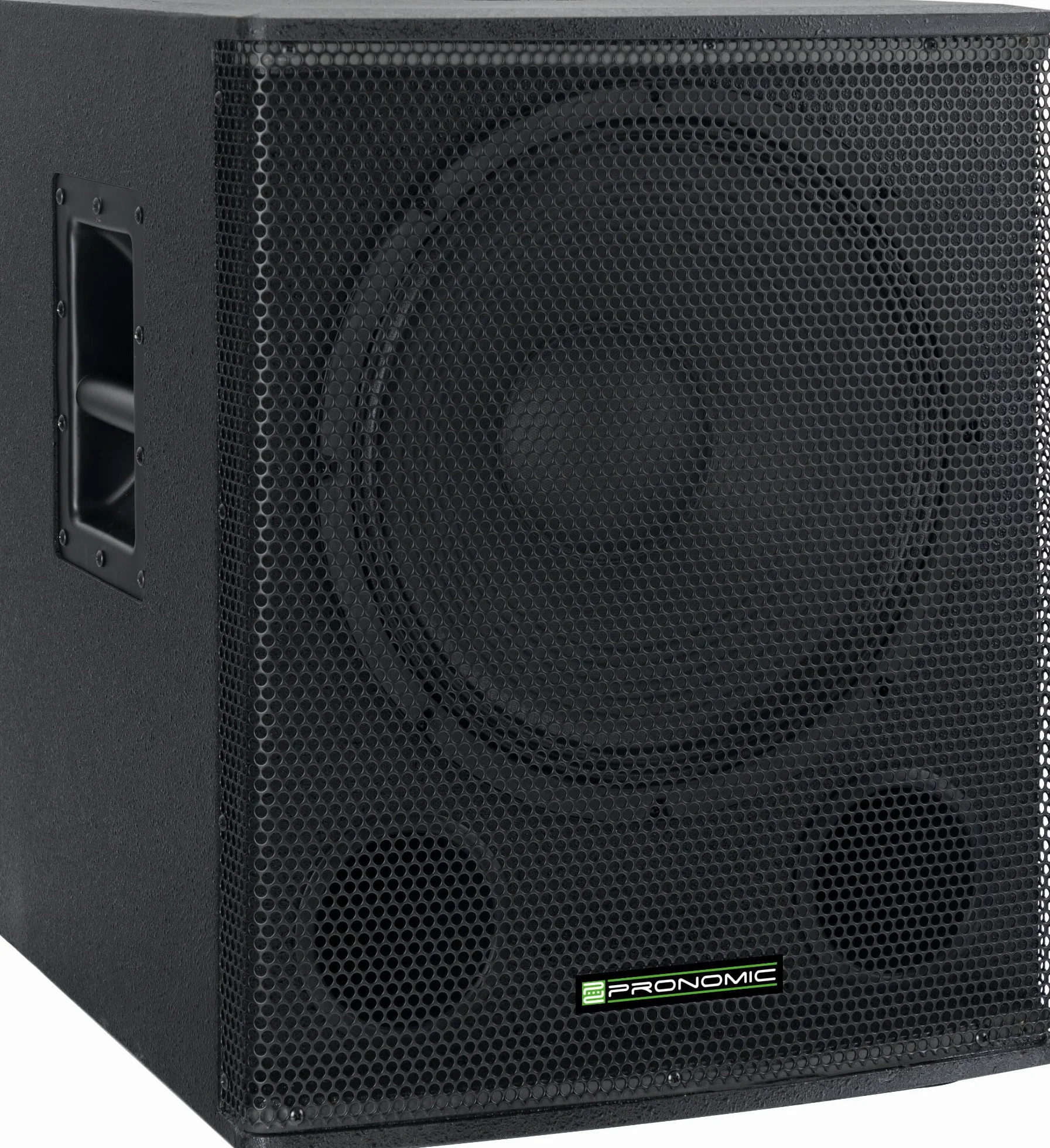 Pronomic SA-18 Sub Subwoofer Activo - 1x Altavoz de 18" con Aberturas bassreflex - 600 vatios Pico - SPL máx.: 126 dB - Brida de 35 mm - Negro