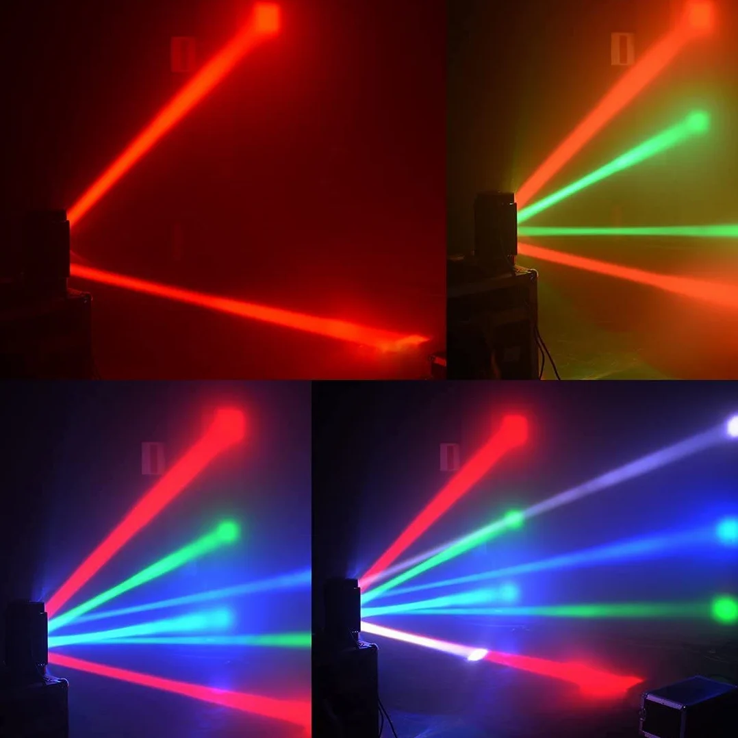 BETOPPER Cabeza Móvil LED DJ, Foco de Iluminación RGBW 8x3W, Control DMX/Auto/Sonido - Para Escenarios, Bares, Discotecas, Hogar - Efectos de Luz Estroboscópica y Spider Flash (2)
