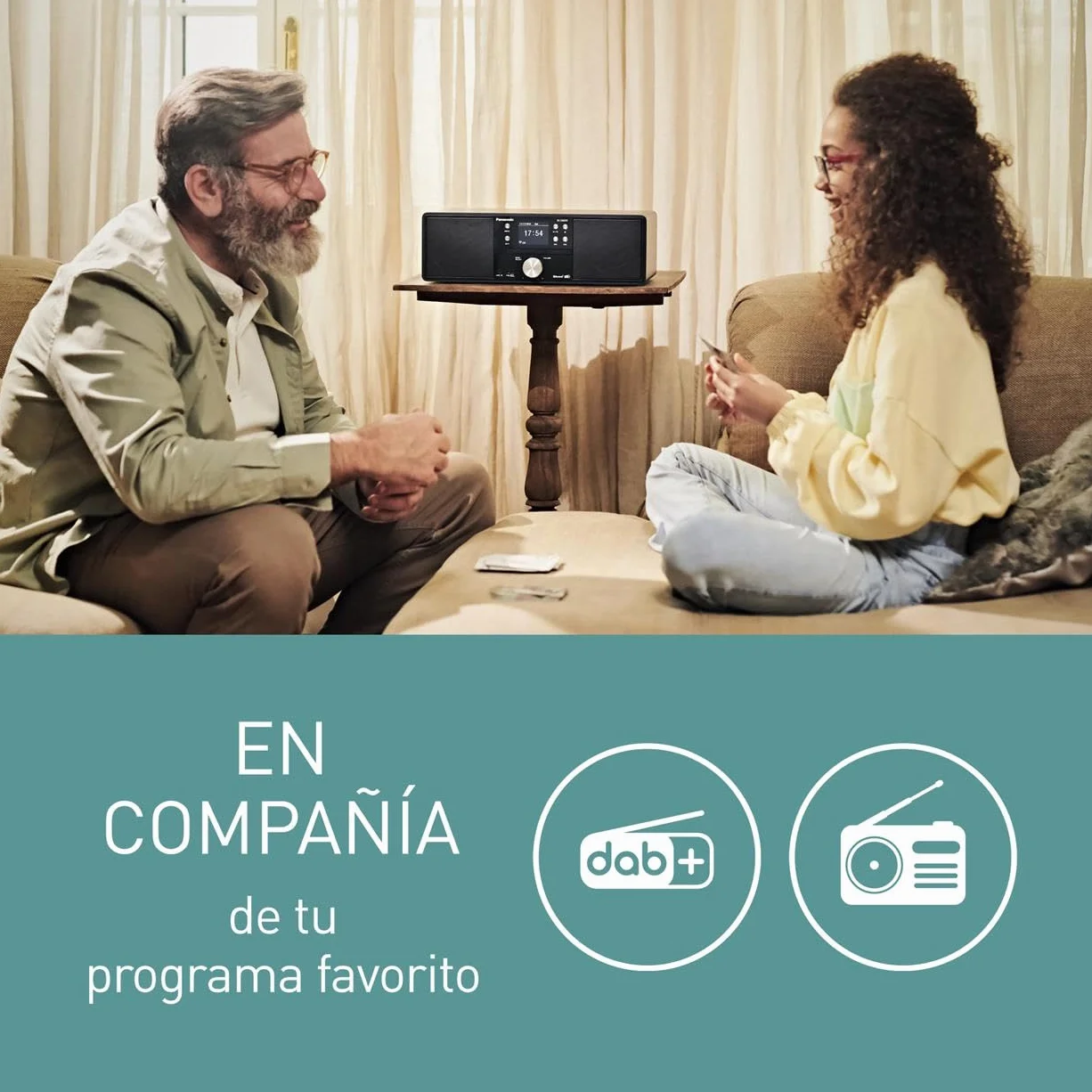 Panasonic SC-DM202EG-K Sistema Estéreo Micro Hi-Fi Compacto con CD, Radio Dab+/FM, USB y Bluetooth, Altavoces de 24 W, Control Remoto, Pantalla LCD TFT de 2,4", Ajustes de Ecualización, Negro.
