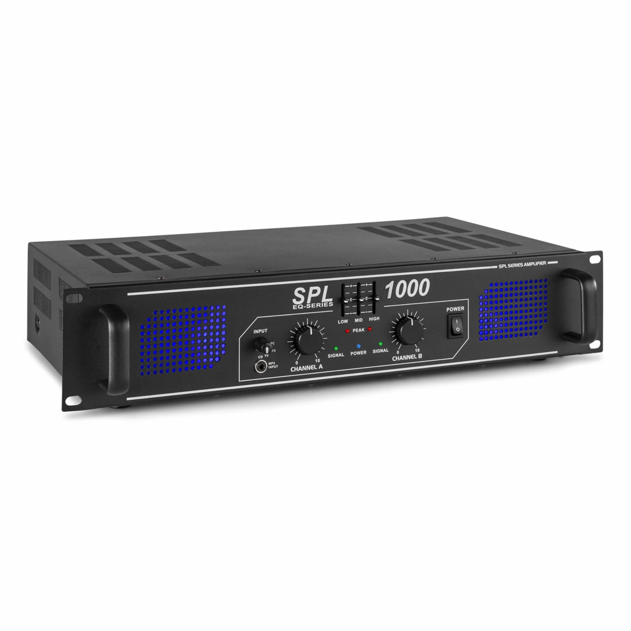 Max MAX28 - Pack de Altavoces para DJ, Incluye Amplificador, Amplificador de 1000 vatios, 2 Altavoces con Amplificador MAX28, Altavoces para Discoteca PA, Sistema de Altavoces para Discoteca DJ