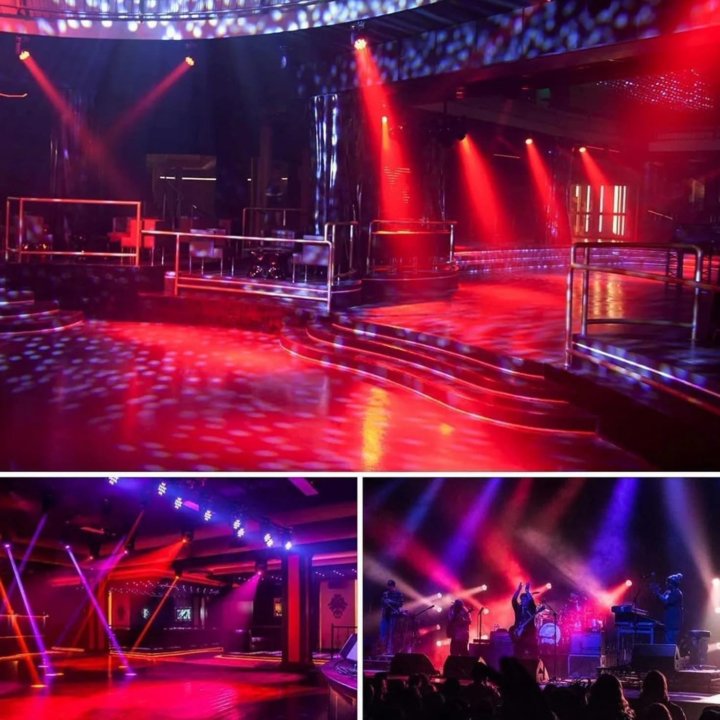U`King 4 Piezas Foco Par LED con Bolsa, 36 RGB Luces Escenario LED con Control Remoto y Modo de Activación de Sonido, Luz de Discoteca para Fiestas Navidad DJ Bar
