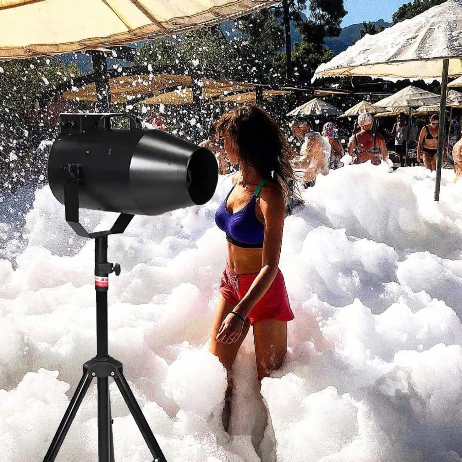 Máquina Espuma,Máquina Espuma Profesional Escenarios,Máquina Burbujas con Cañón Espuma Alta Potencia,Máquina Espuma Fiestas,con Gran Producción Espuma,para Bodas,Bares,Actividades Fiesta