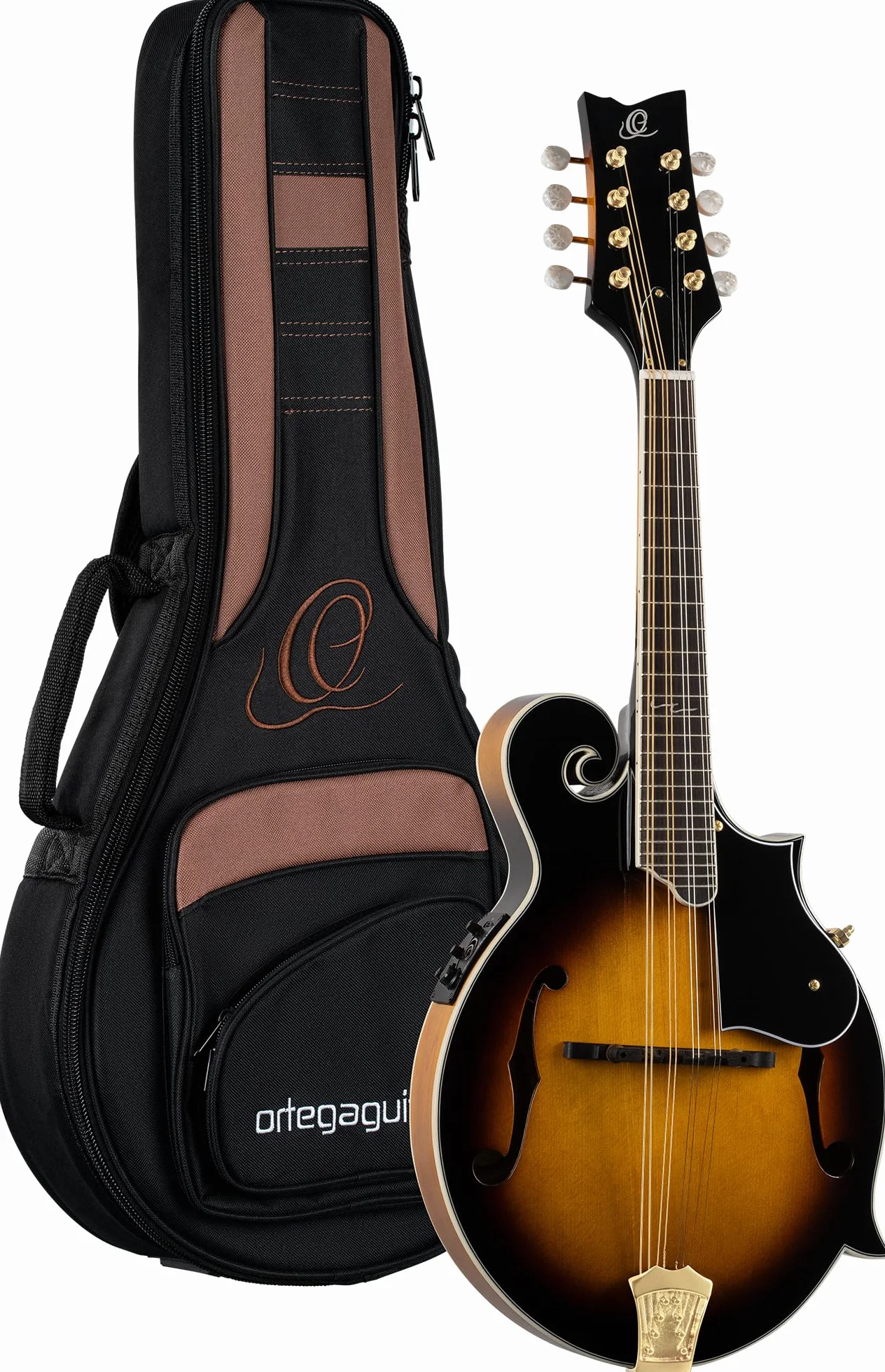 ORTEGA Mandolin F-Style Series Incluye funda y Preamp TS Color Tabaco Sunburst RMFE90TS