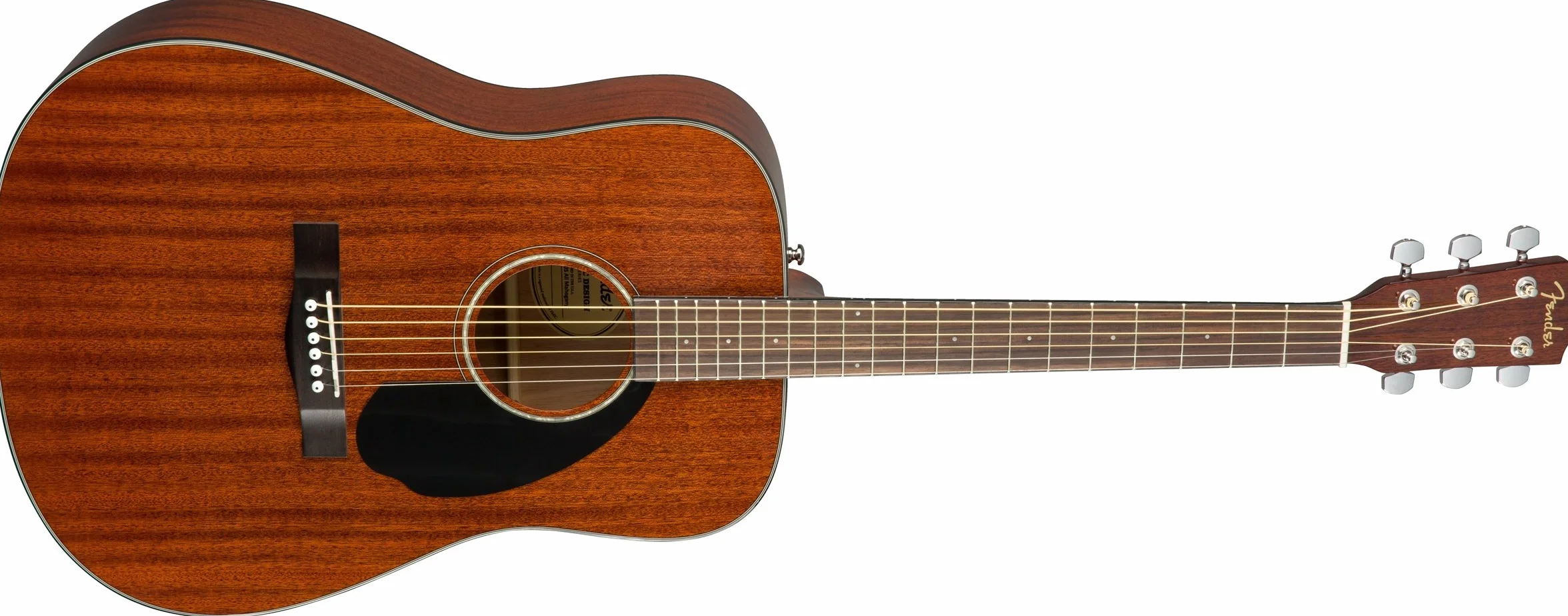 Fender CD-60S Dreadnought, Walnut Fingerboard, All-Mahogany, Natural, Full Size, 970110022, Comes with Free Virtual Lessons