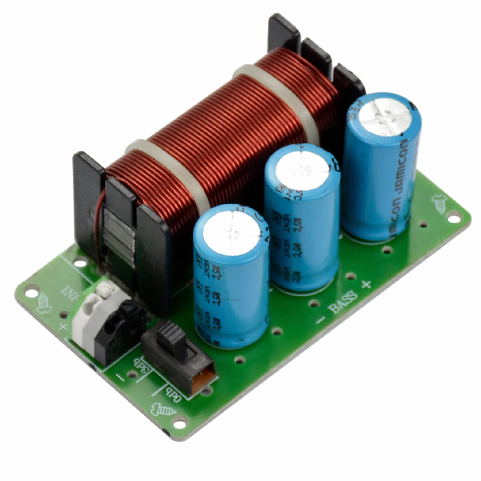 BuyWeek Filtro Cruzado Divisor de Frecuencia de Subwoofer de Graves, 200W de un Solo Canal para Altavoz de Audio