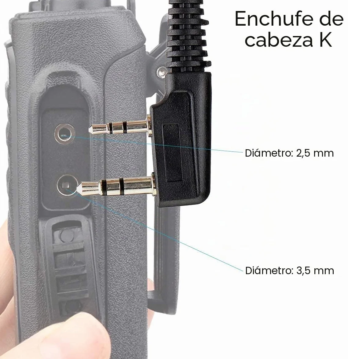 Retevis Walkie Talkie Auricular, Pinganillo Compatible con Baofeng UV-5R BF-888S RT24 RT622 RT27 RT619 Walkie Talkie 2 Pines Auriculars Transparente Tubo Acústico (2 Pacs)