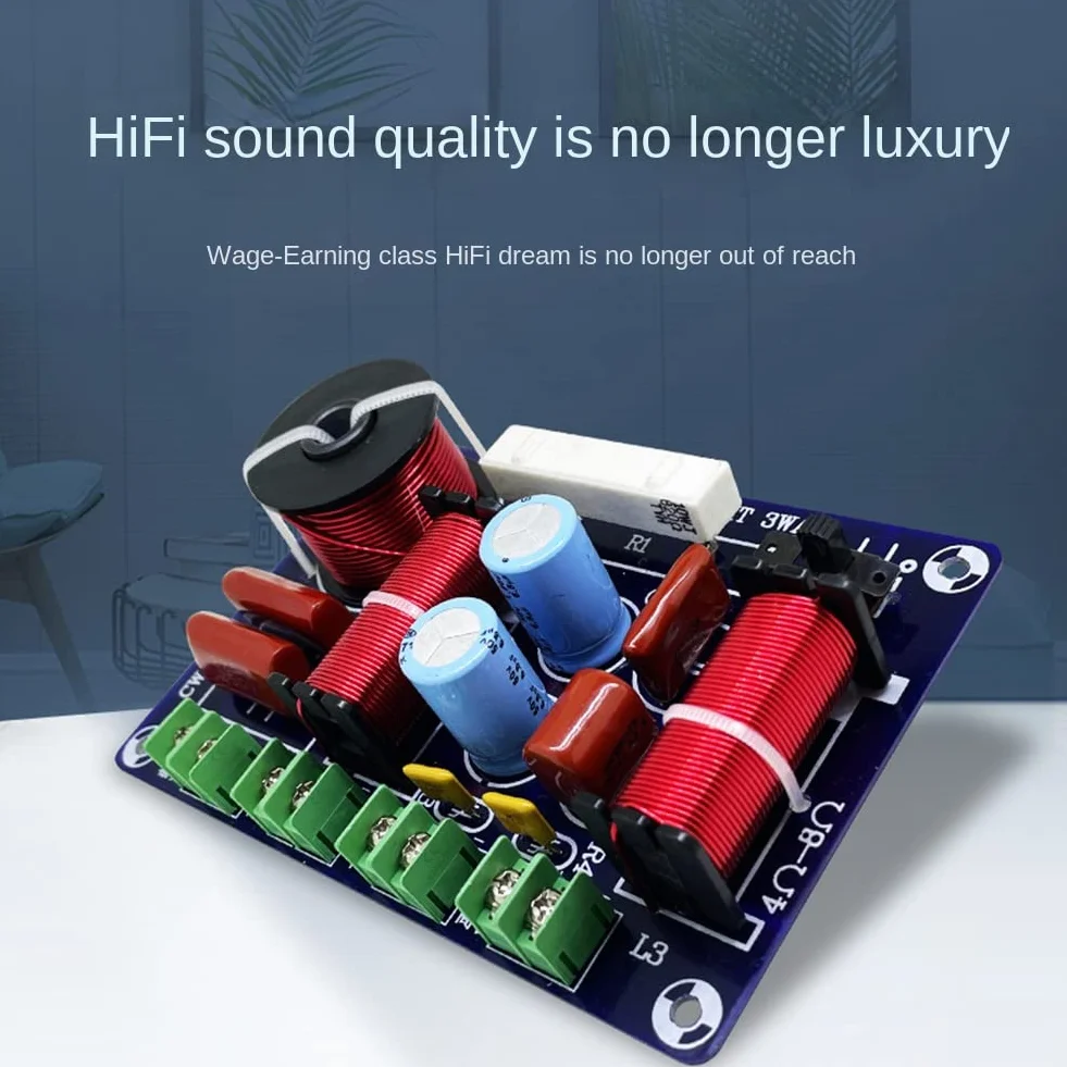 Divisor de Frecuencia de Altavoz HiFi 3 Vías Filtro Cruzado para Woofer DIY KTV Stage Car Audio