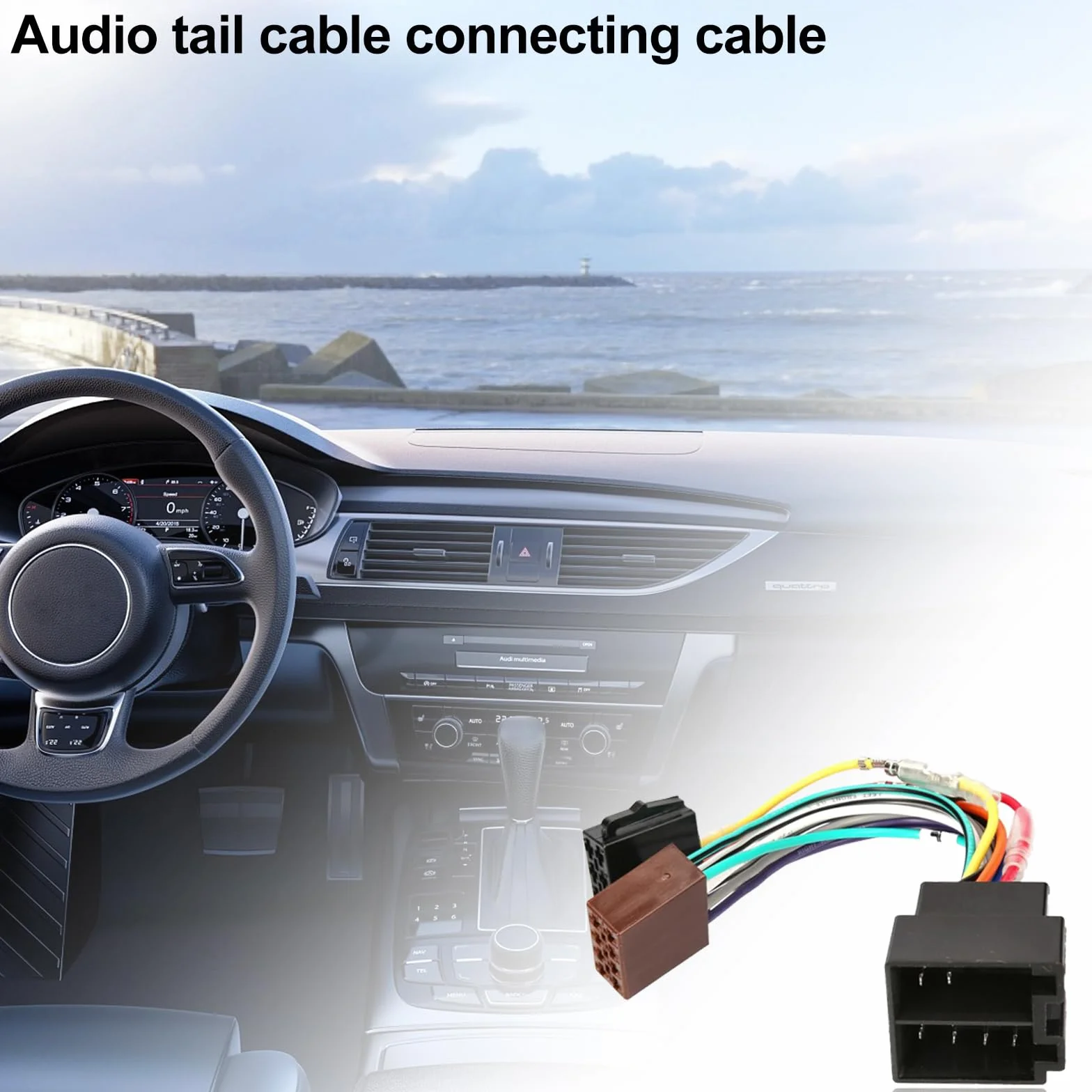 Adaptador de Radio Iso Adapter Cable Adapt-ador Cable de 16 Pines + Adaptador de Antena + Herramienta Llaves de Extraccion para Enchufe Coche Estándar, Enchufe Adapt, Ador Radio (1 juego)