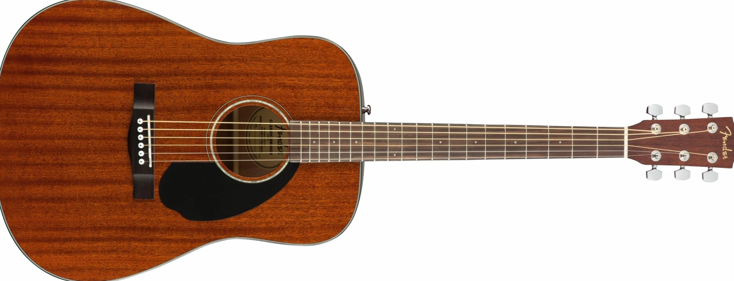 Fender CD-60S Dreadnought, Walnut Fingerboard, All-Mahogany, Natural, Full Size, 970110022, Comes with Free Virtual Lessons