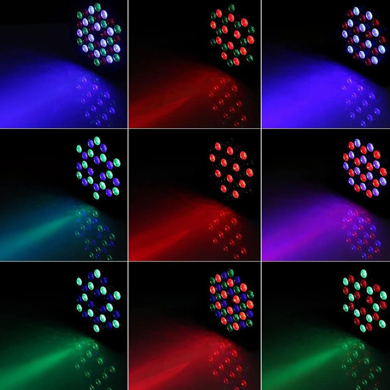 UKing 4PCS Foco Par LED, RGB 36 LED Luces de Escenario con Control Rmoto, Disco Efectos de Iluminación 7 Modos para Bodas Luces de Fiesta de Navidad