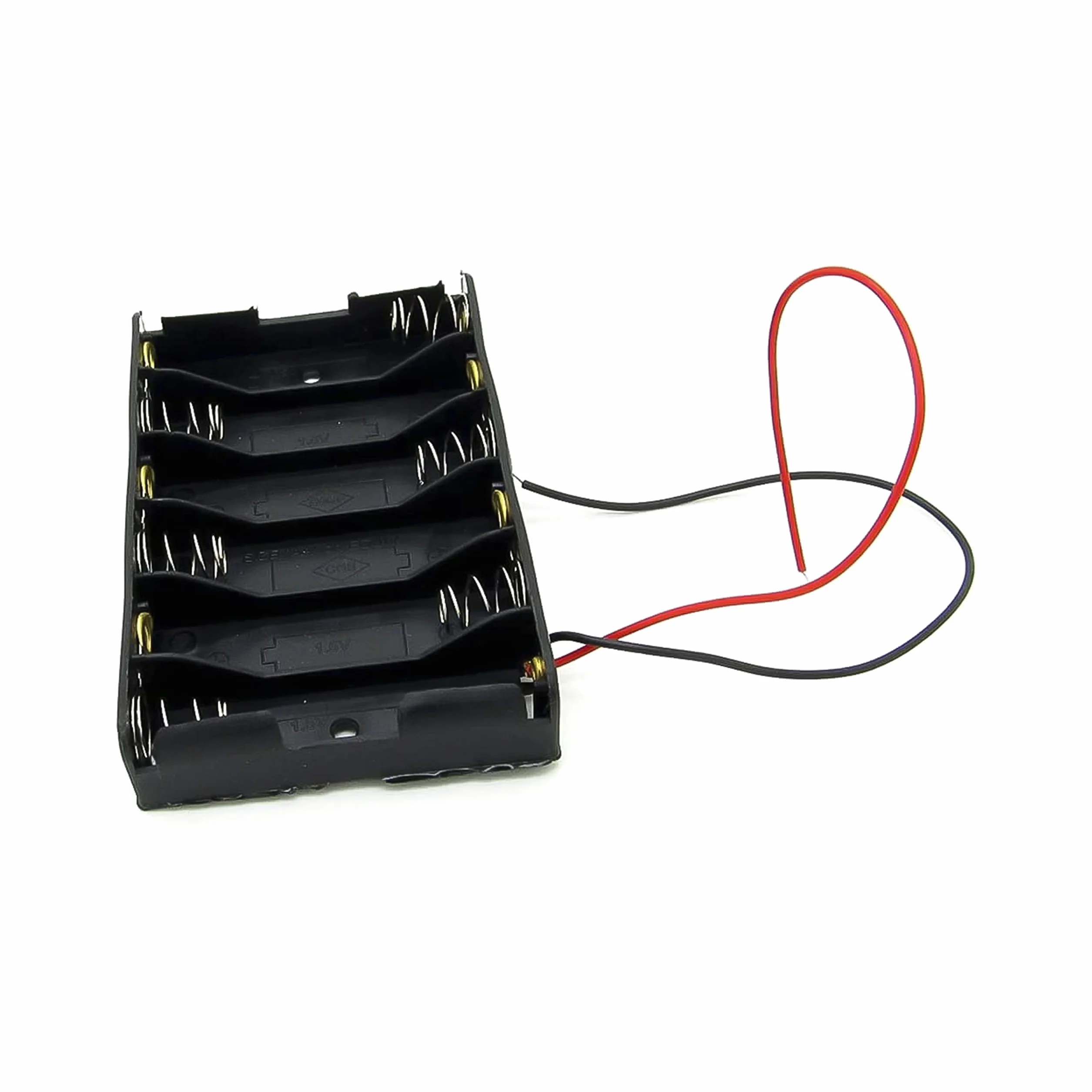 4X Armature - Caja de soporte para 6 pilas AA LR06 con cables negro y rojo acoplador