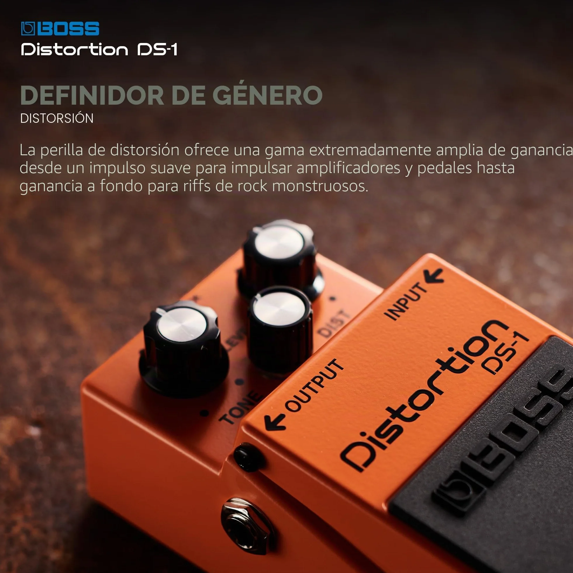 BOSS DS-1 Classic Distortion Pedal | Attack Tones met Harde Randen voor Zware Ritmes en Snijdende Solo's | Tone Control met een Breed Scala aan Sound Shaping-mogelijkheden