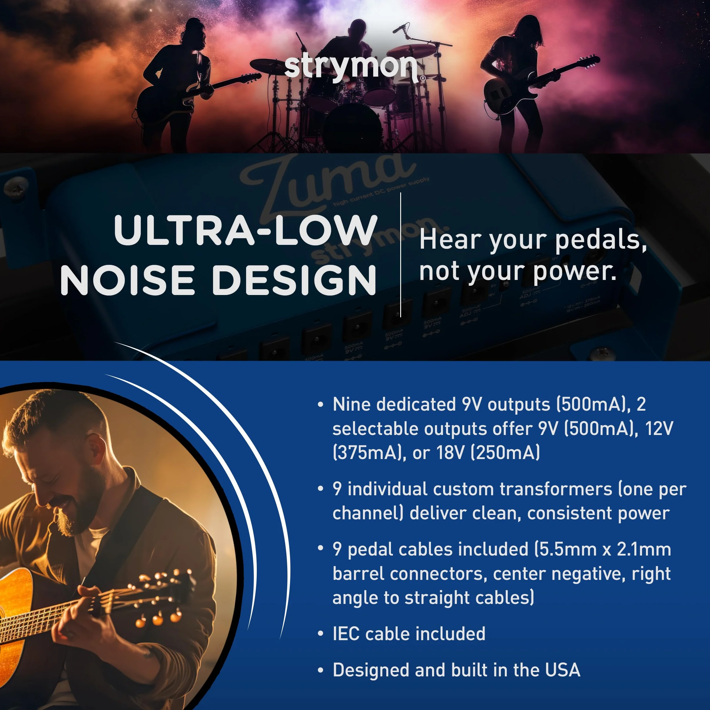Strymon Zuma pedal de efectos alimentador