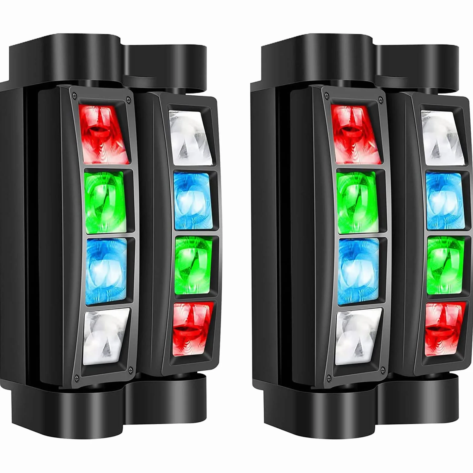 BETOPPER Cabeza Móvil LED DJ, Foco de Iluminación RGBW 8x3W, Control DMX/Auto/Sonido - Para Escenarios, Bares, Discotecas, Hogar - Efectos de Luz Estroboscópica y Spider Flash (2)