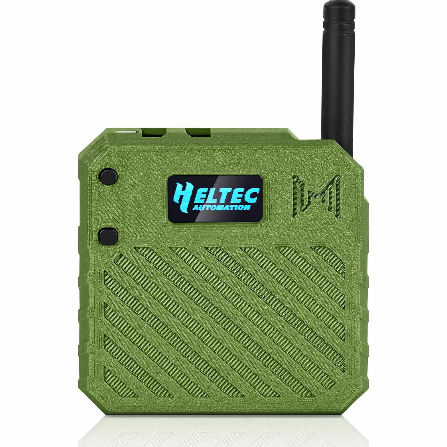 1 paquete ESP32 para carcasa Heltec V3, placa de desarrollo LoRa, carcasa de malla con conector de antena e interfaz tipo C (N33, verde militar)
