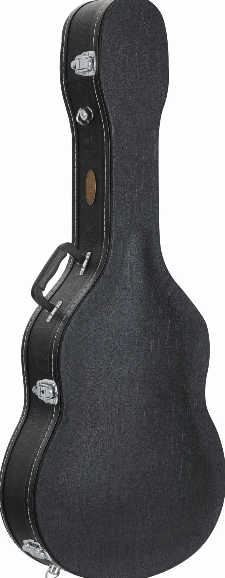 ROCKTILE Funda Deluxe para Guitarra Clásica - Funda Robusta para Guitarra Clásica Y De Concierto - Piel Sintética con Forro Interior Suave - Compartimento Integrado Y Asa - Cerrable - Negro