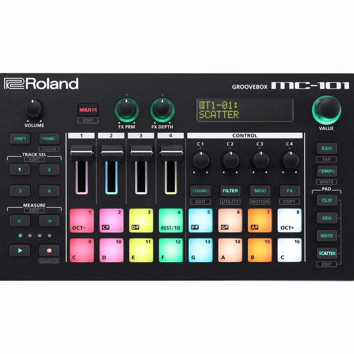 Roland MC-101 AIRA DJ Groovebox - Estudio de producción de bolsillo