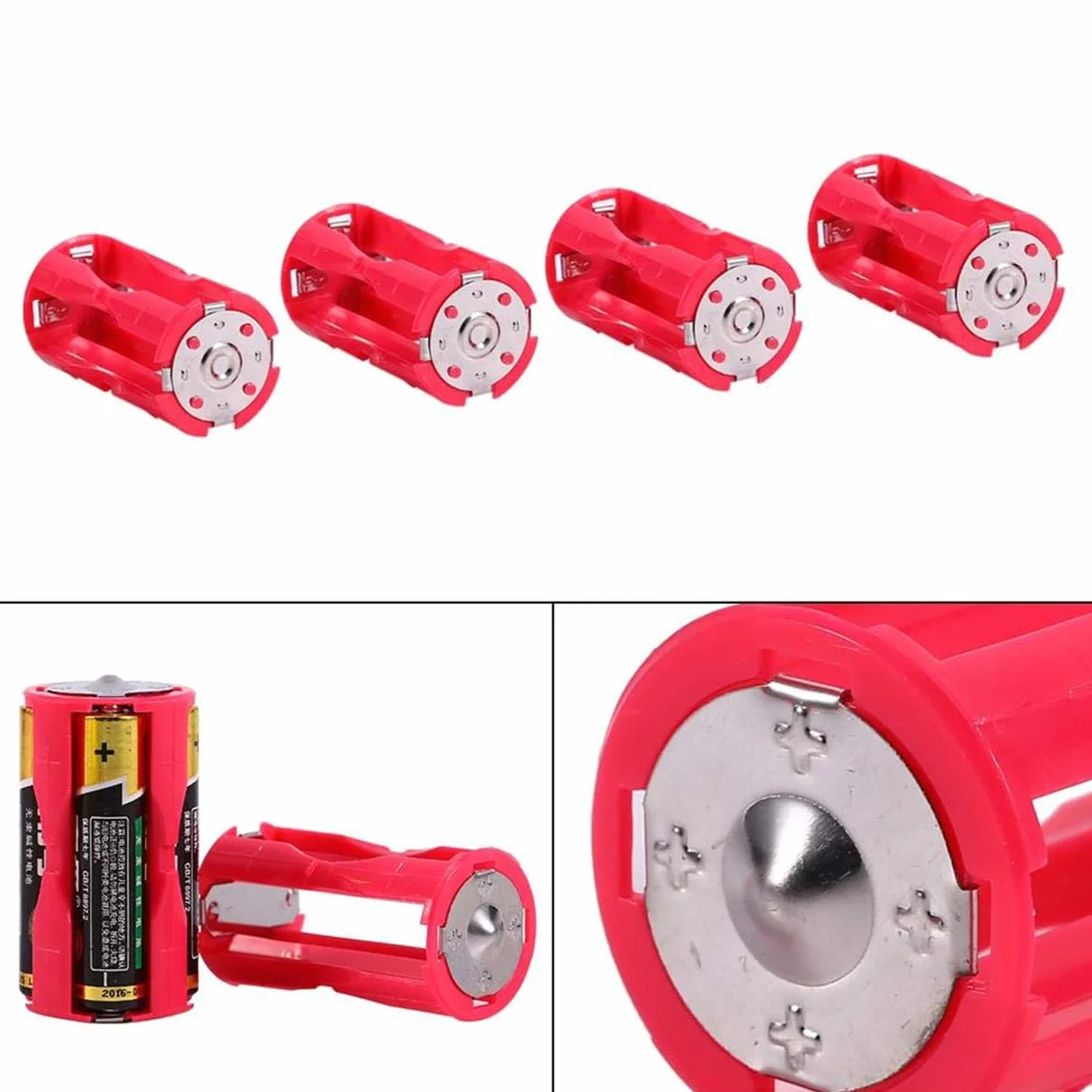 Paquete de 5 Cajas de Soporte para adaptadores y convertidores de batería en Paralelo de tamaño 4 AAA a C, para TV, vídeo, Audio doméstico, Caja de Almacenamiento de batería (2,6 x 4,8 cm)