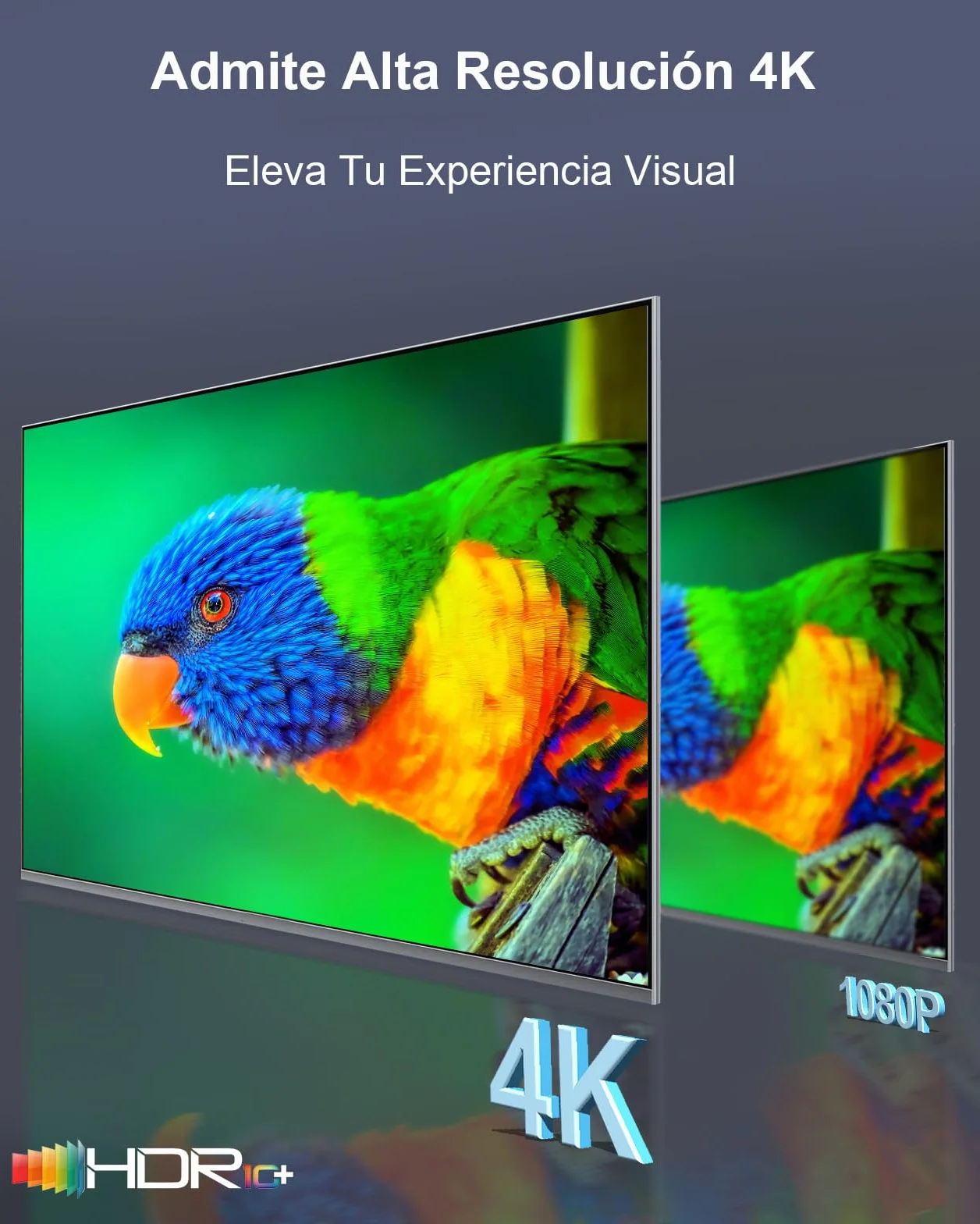 L'Puluva HDMI Splitter 1 in 4 out, Splitter 4K para 4 Monitores, Distribución 4 Vías, Adaptador HDMI Múltiple para PC, Laptop, HDTV, Proyector, 1 Entrada 4 Salidas, Solo Espejo, Sin Extender