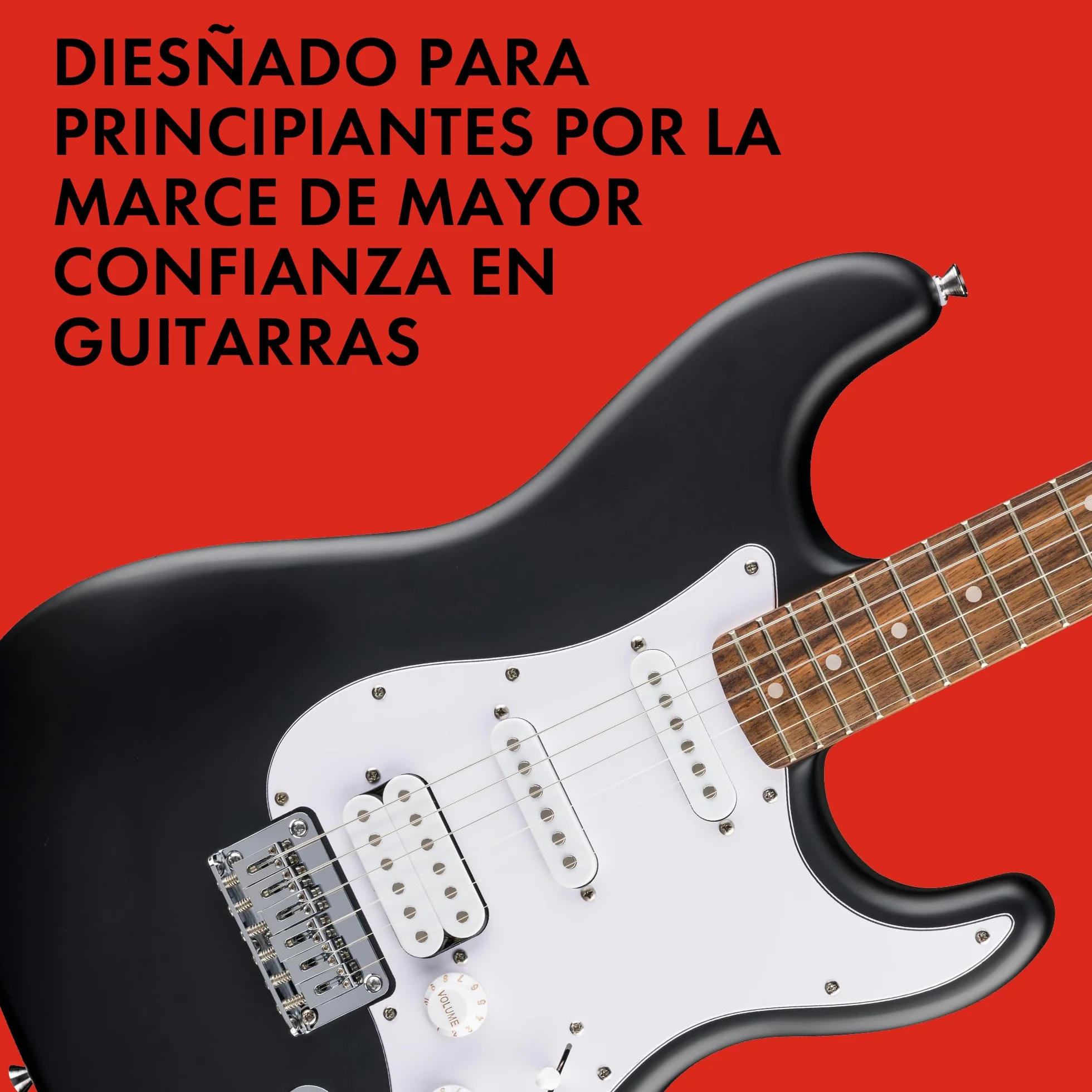 Fender Squier Debut HT HSS Series Stratocaster Guitarra Eléctrica, Guitarra para Principiantes, con 2 Años de Garantía, Black