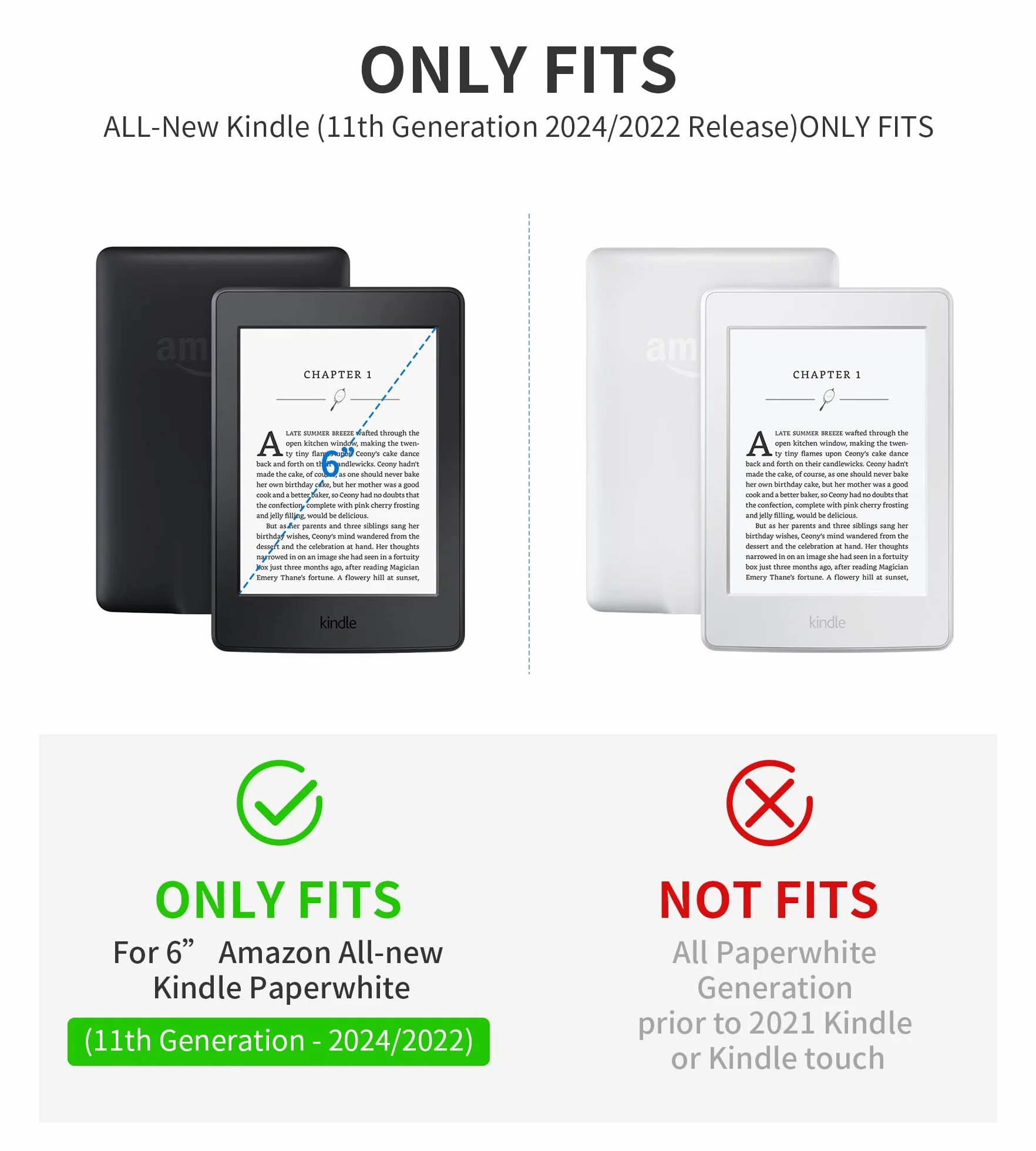 Funda para Kindle 11.ª generación 2024/2022, Transparente y Suave, Protectora magnética de PU con suspensión/activación automática (Verde)
