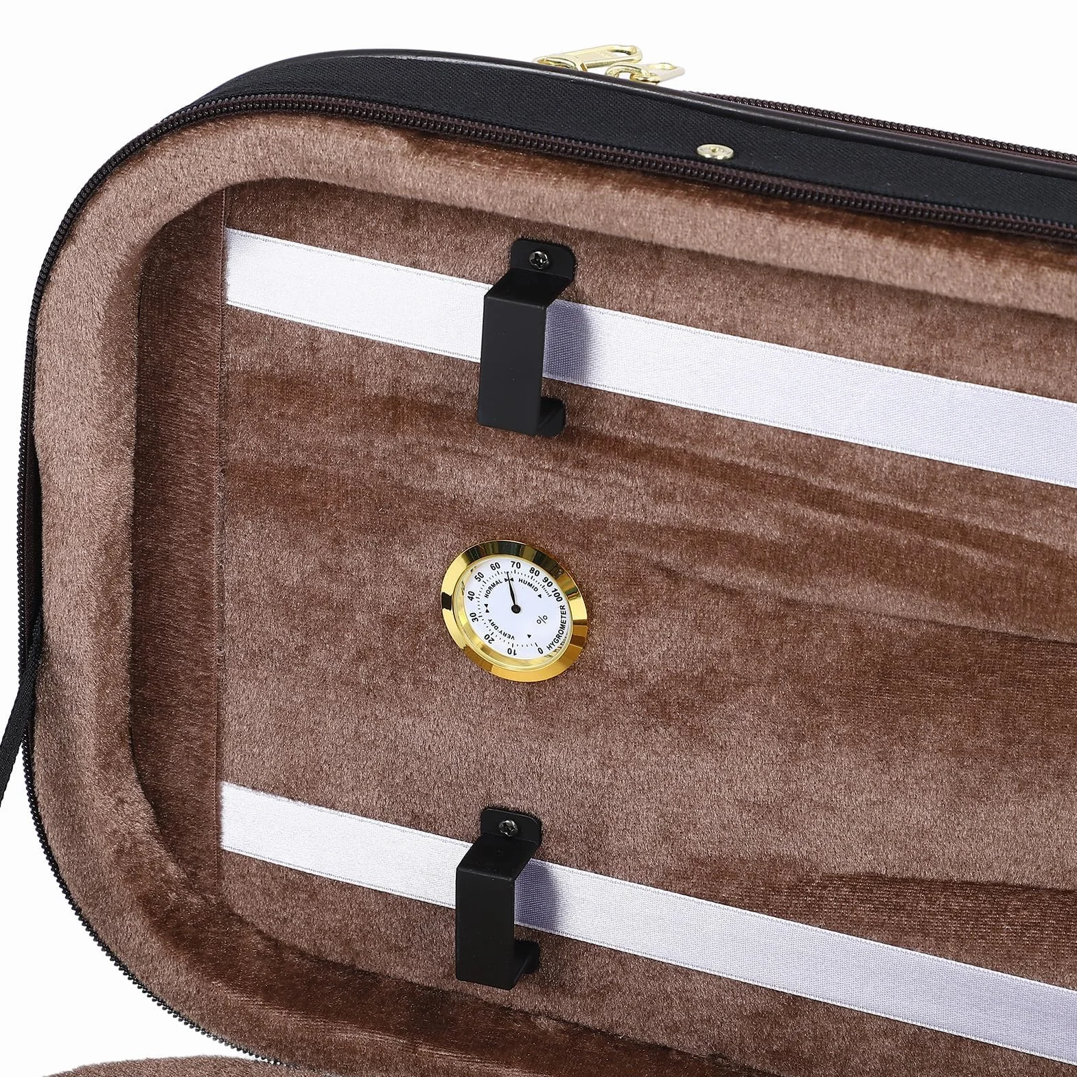 Caja de Violín de Tamaño 4/4 con Higrómetro Estuche de Violín de Carcasa Dura Mochila Estuche de Protección de Instrumentos Musicales de Tela Oxford