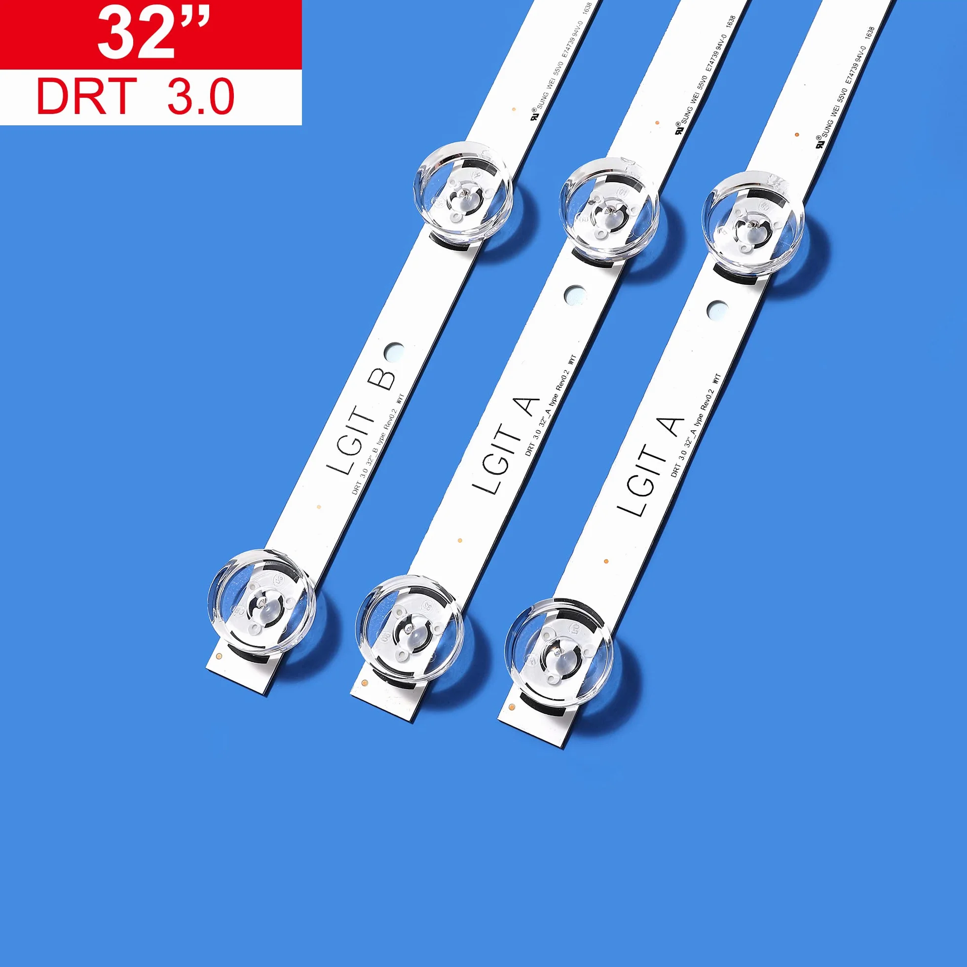 Retroiluminación LED Compatible for TV de 32 "32lb561b CEM-3-S94V-0 1506 LC320DUE-FGA3 32LB550B 32LB570B 32LB561B 32LB5700 32LB