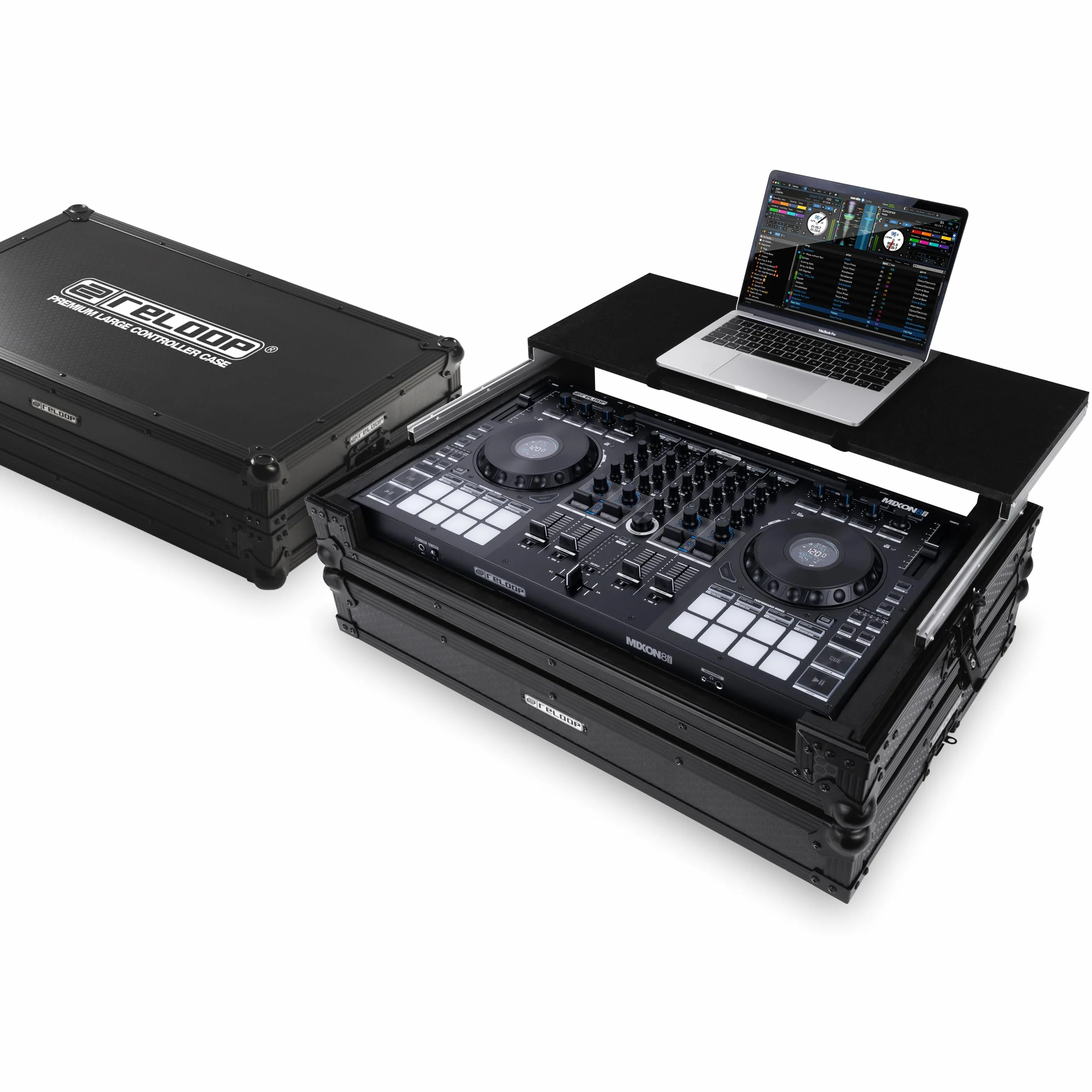 reloop Premium Large Controller Case - Carcasa para Controlador de DJ Hecha a Mano de Madera Robusta y Aluminio