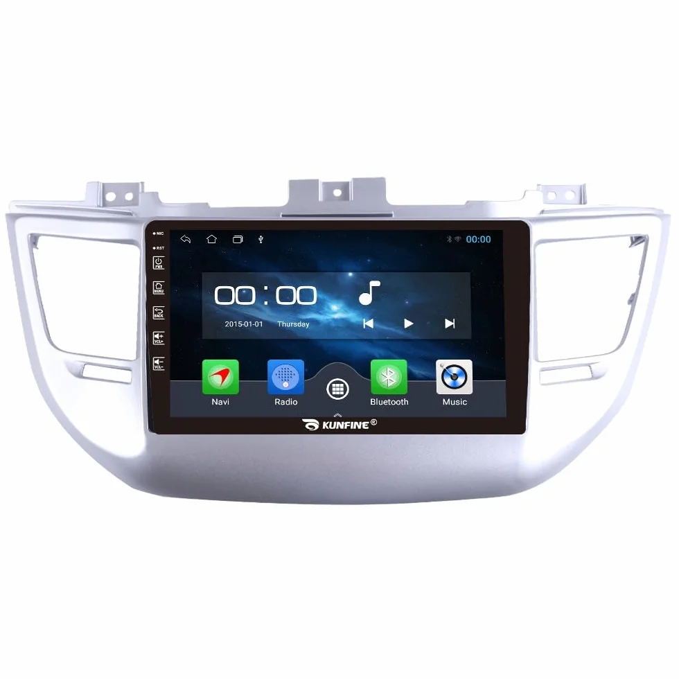 Quad Core 4G+64G Car CarPlay Android Auto 9" IPS Pantalla Navegación Estéreo Pantalla táctil Headunit Pad Tablet cámara Marcha atrás GPS Reproductor Multimedia para Hyundai Tucson 2015-2018 LHD