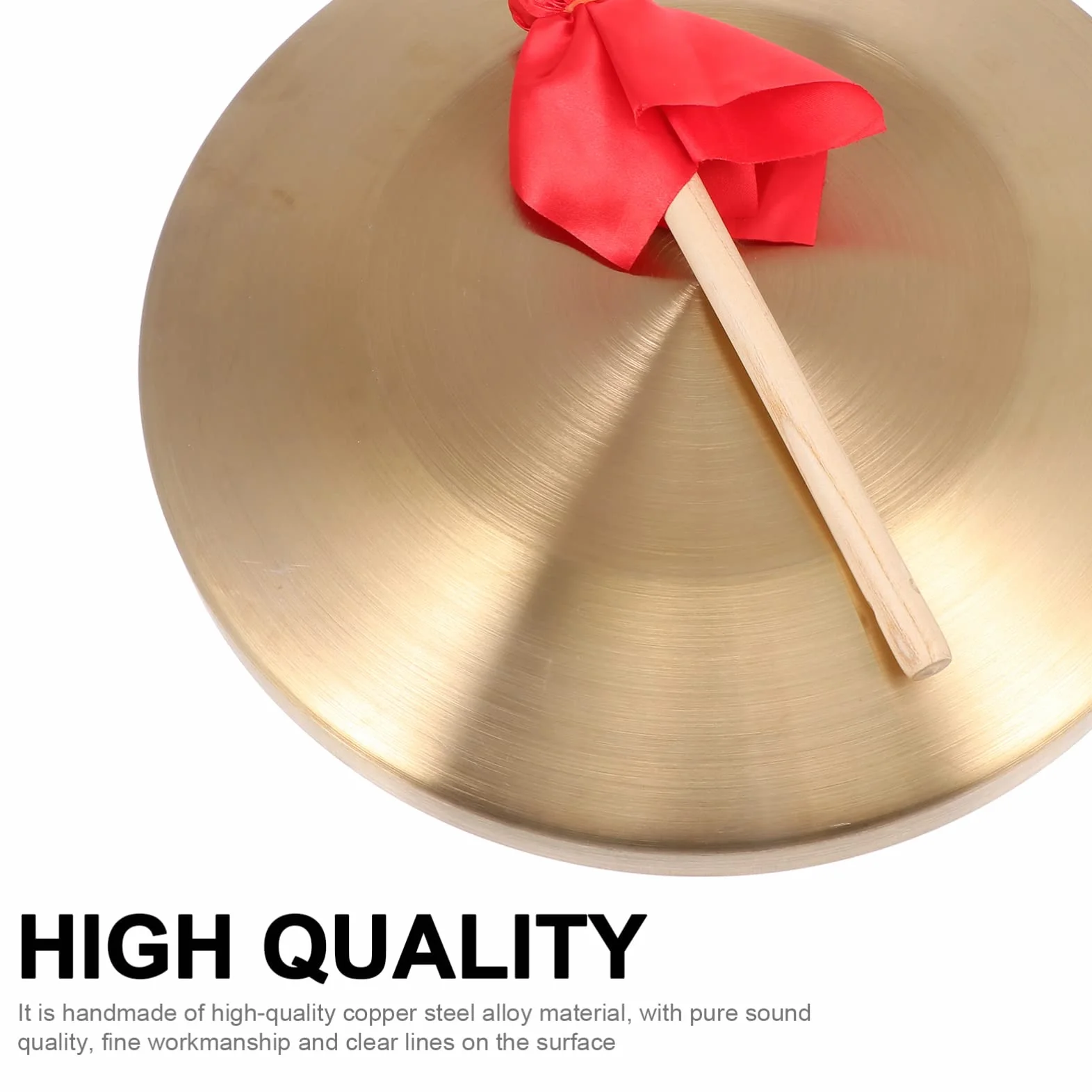 Generic - Gong con de 32 cm, diseño tradicional Tam Tam Gong tradicional chino Percussion Instrument Cobre Decorativo Chau Gong para el hogar o la oficina