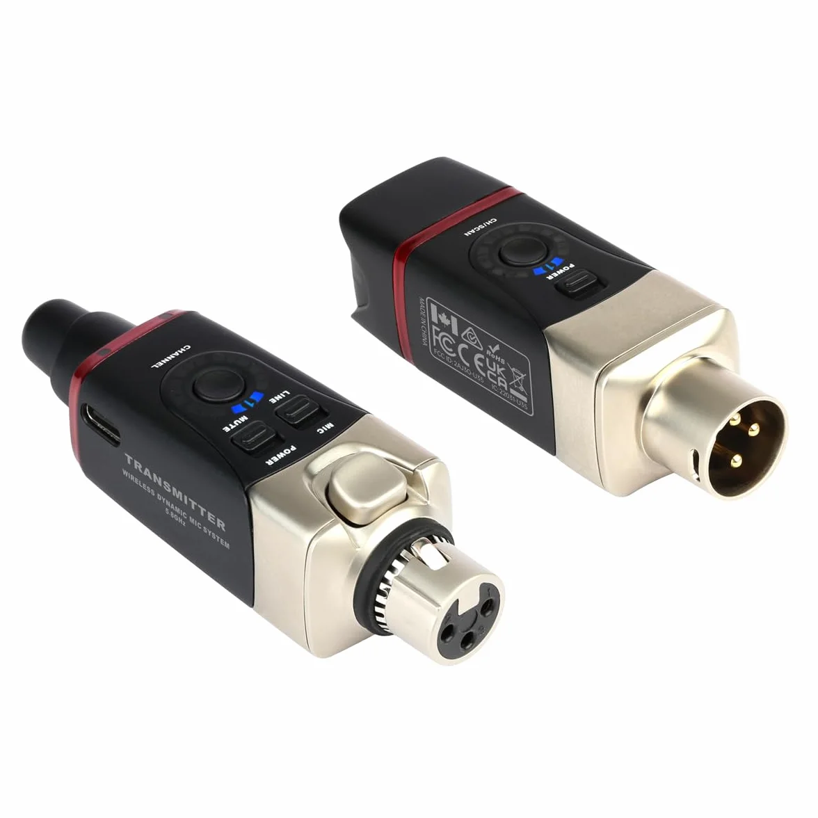 Xvive - U35-5.8GHz Micrófono dinámico - Sistema de micrófono dinámico inalámbrico digital de 5,8 GHz
