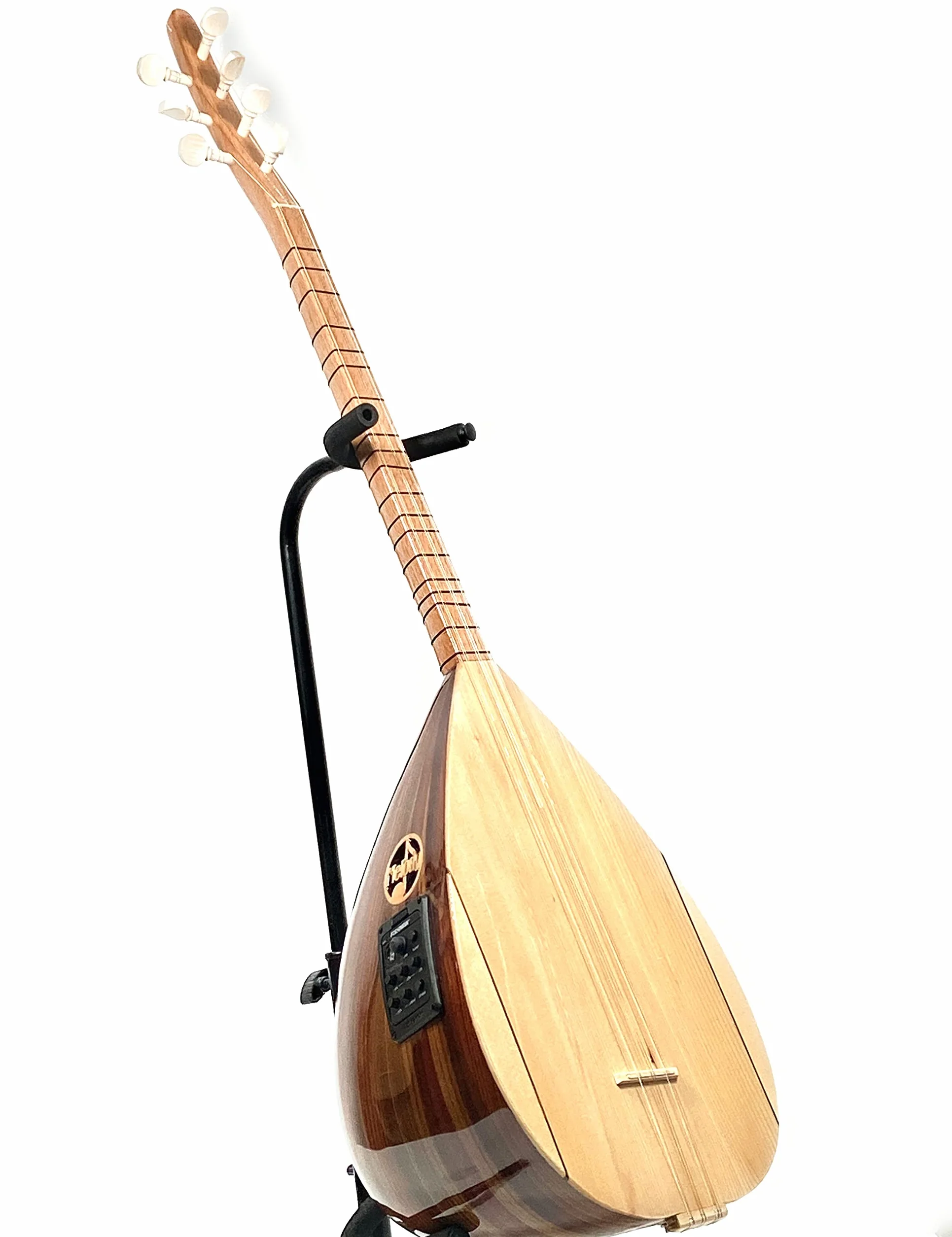 Melody Saz Baglama con funda y pastilla - 7 cuerdas - laúd - 115 x 20 x 18 cm - marrón - acero aleado - caoba - 3 kg
